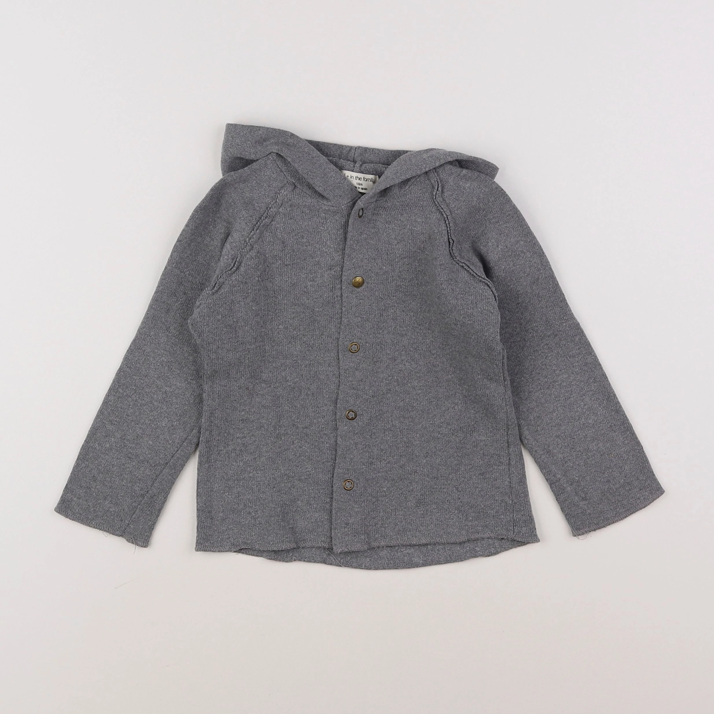 1+ In the family - gilet gris - 18 mois