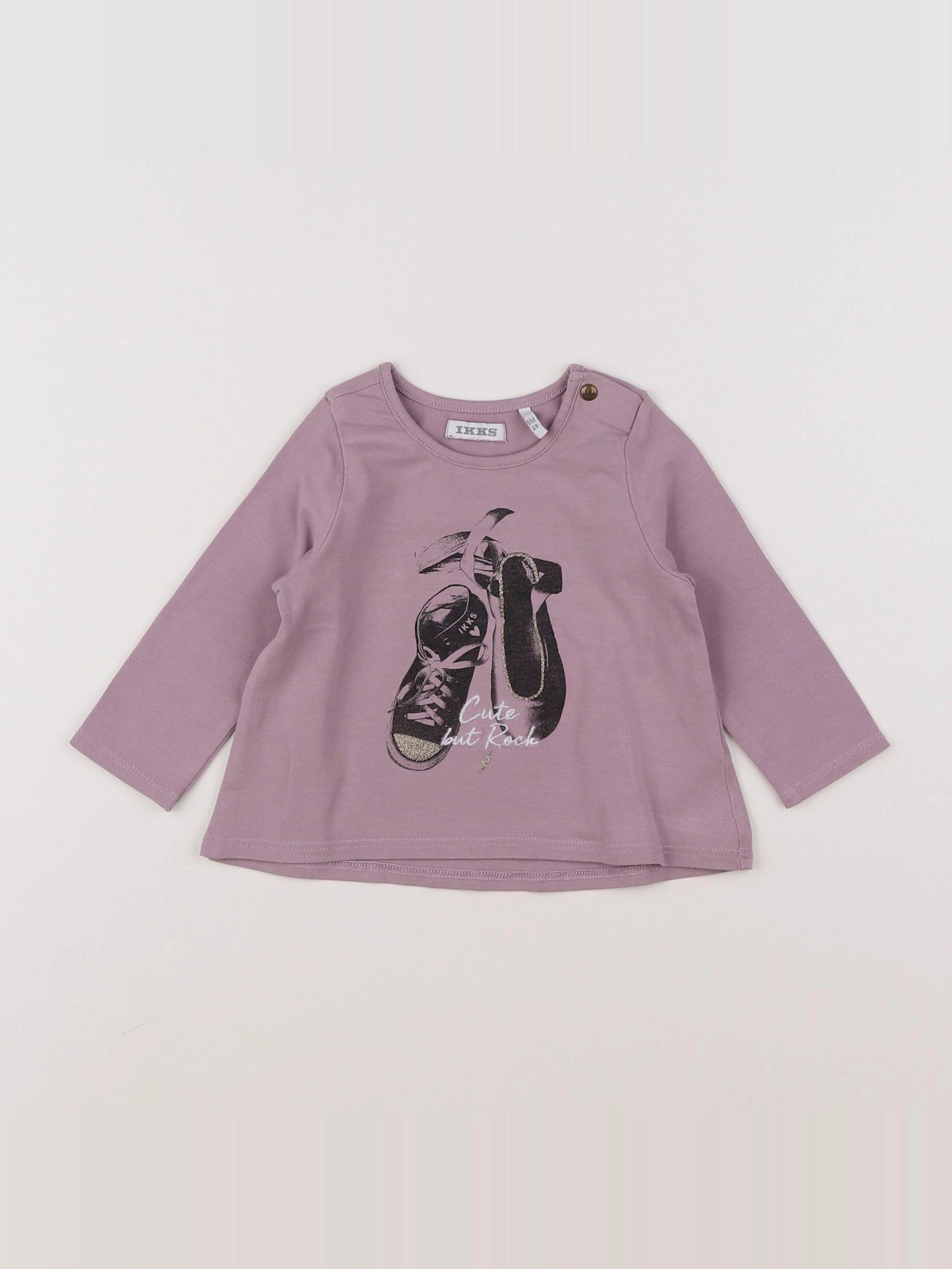 IKKS - tee-shirt violet - 6 mois