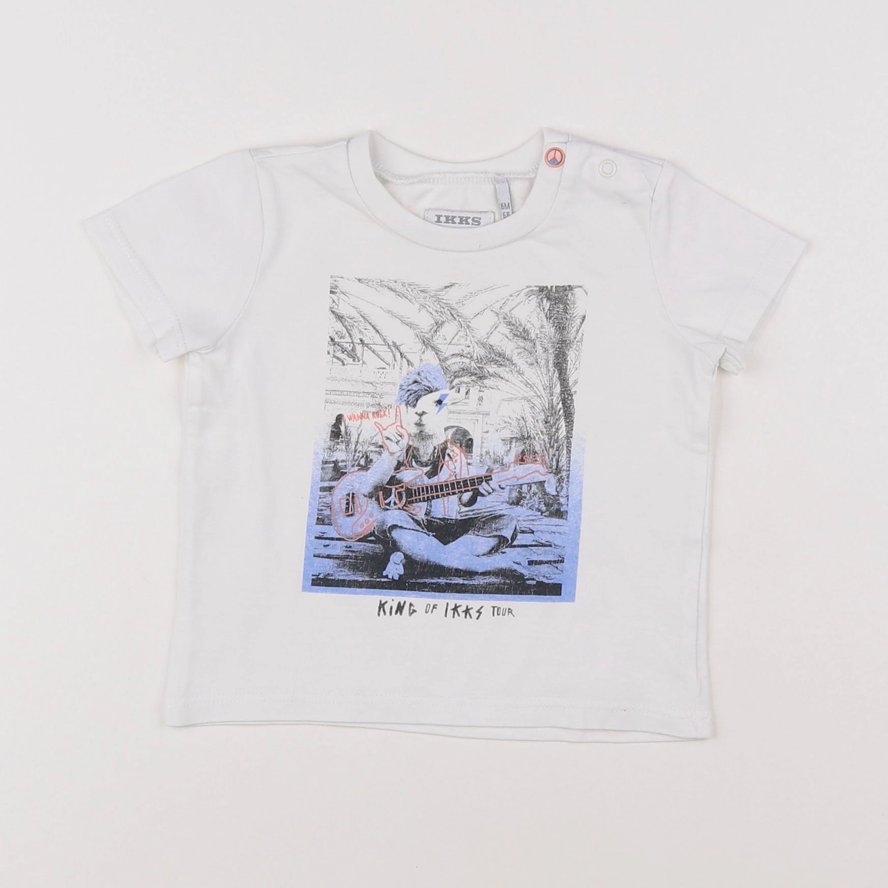 IKKS - tee-shirt multicolore - 6 mois
