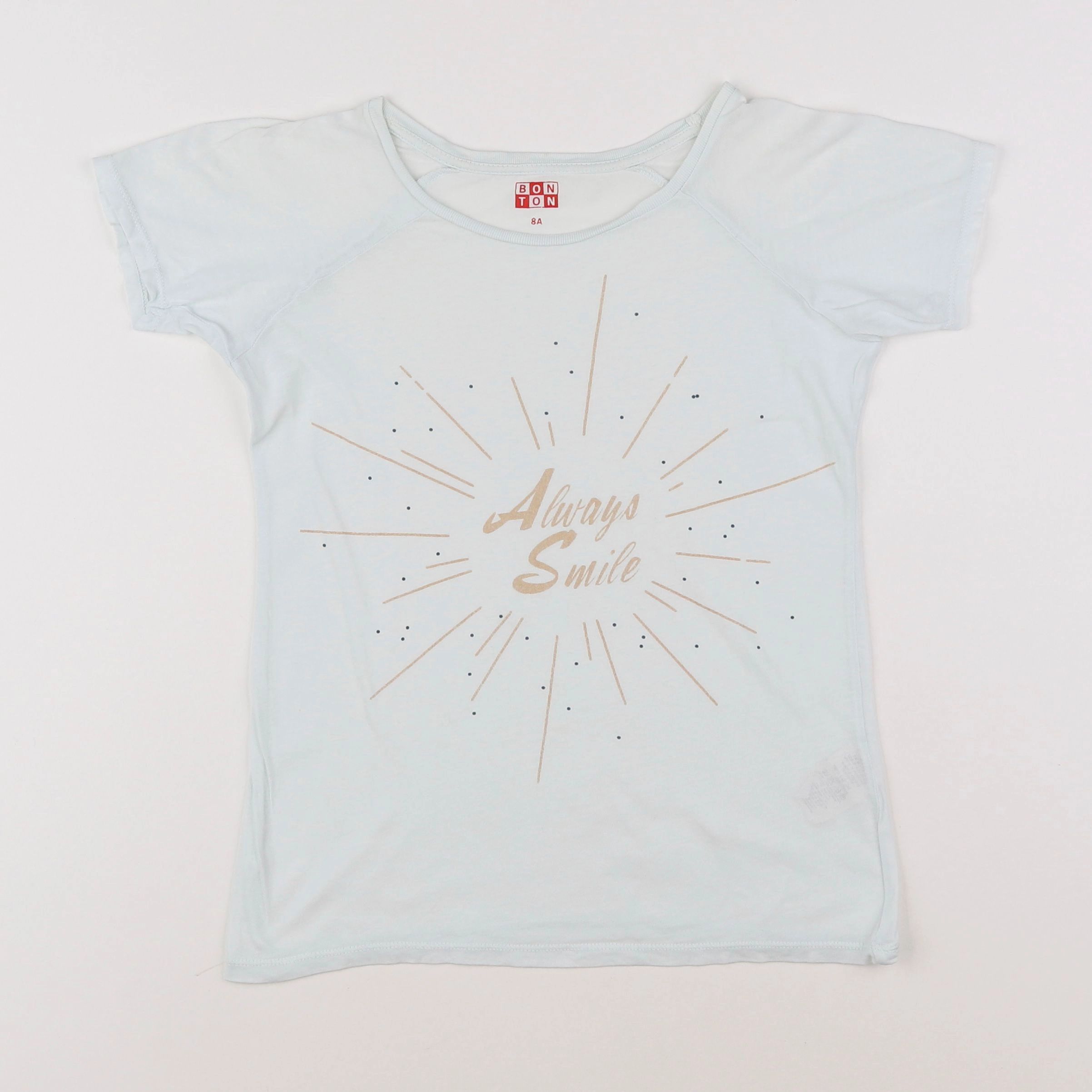 Bonton - tee-shirt bleu - 8 ans