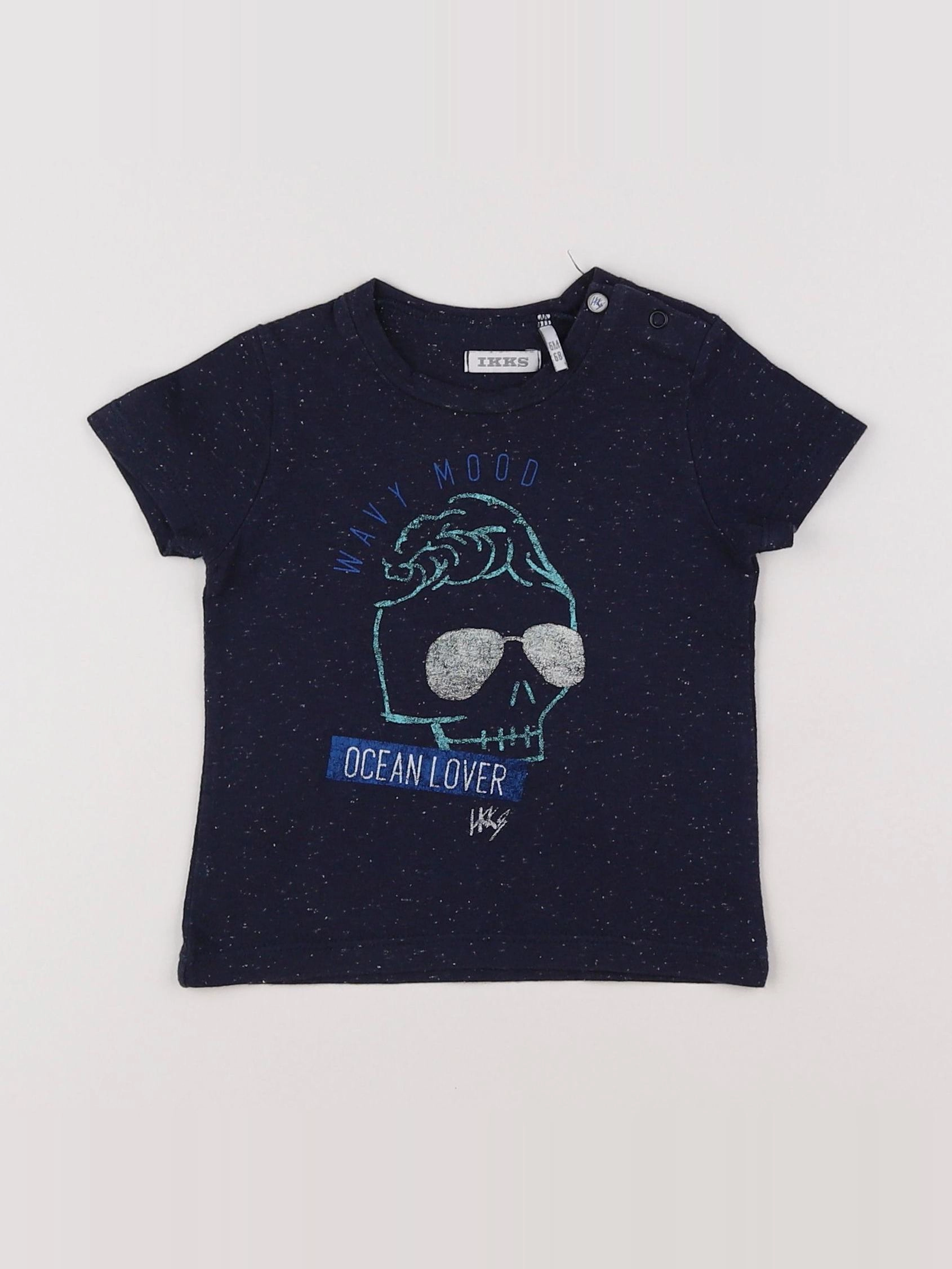 IKKS - tee-shirt bleu - 6 mois