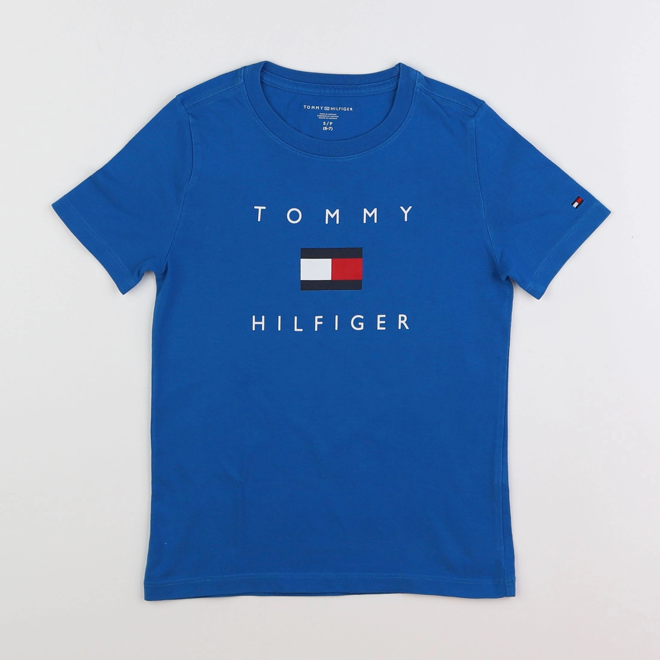 Tommy Hilfiger - tee-shirt bleu - 6/7 ans