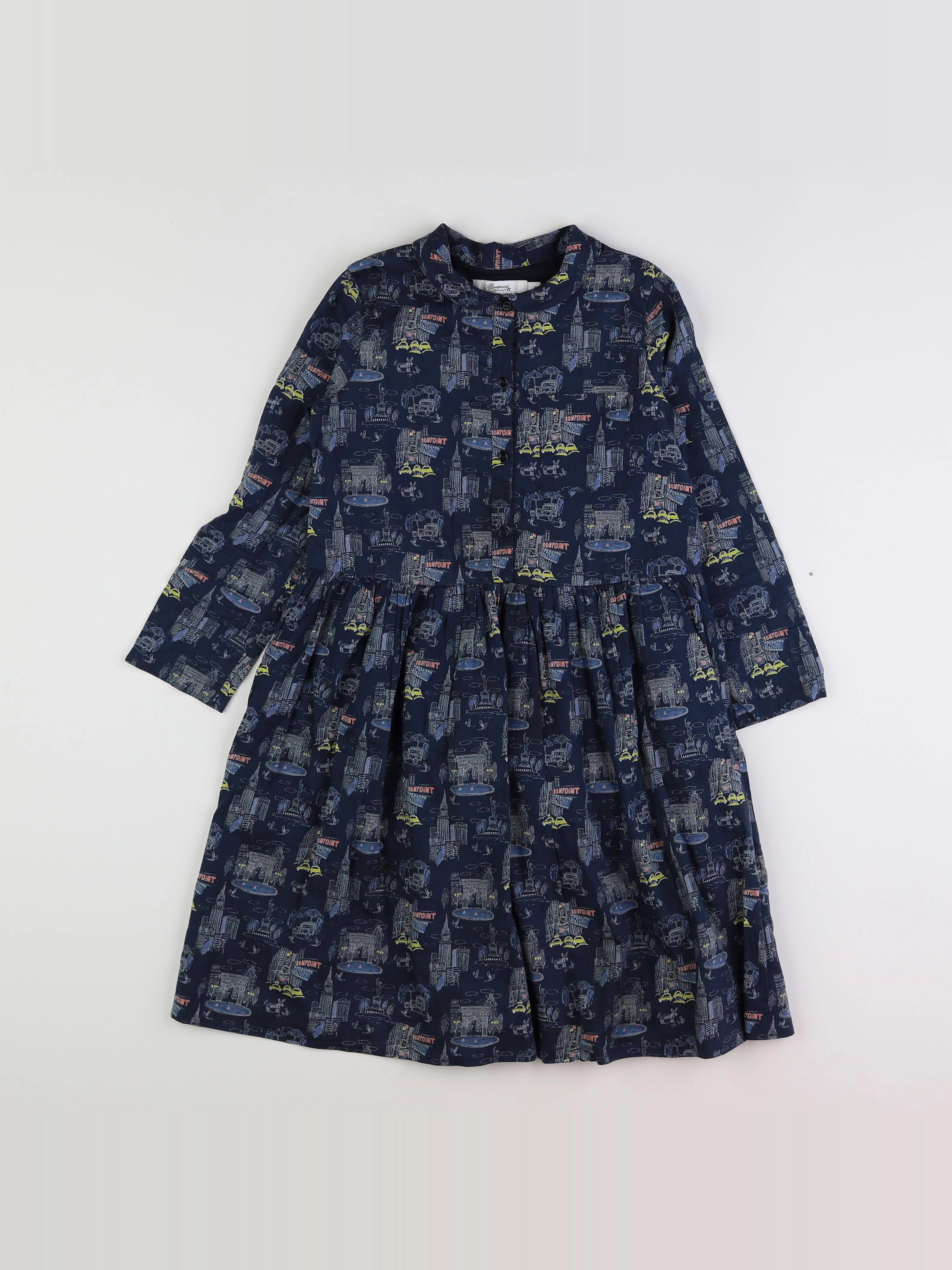Bonpoint - robe bleu - 8 ans
