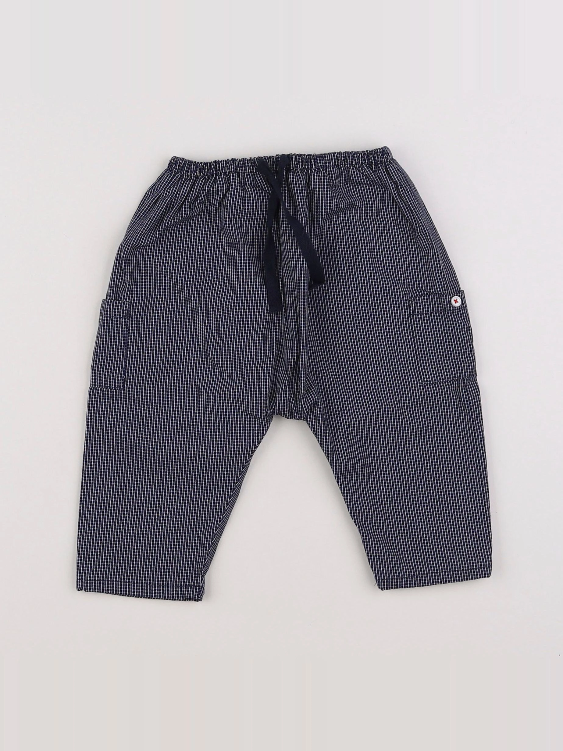 Boutchou - pantalon doublé bleu - 6 mois