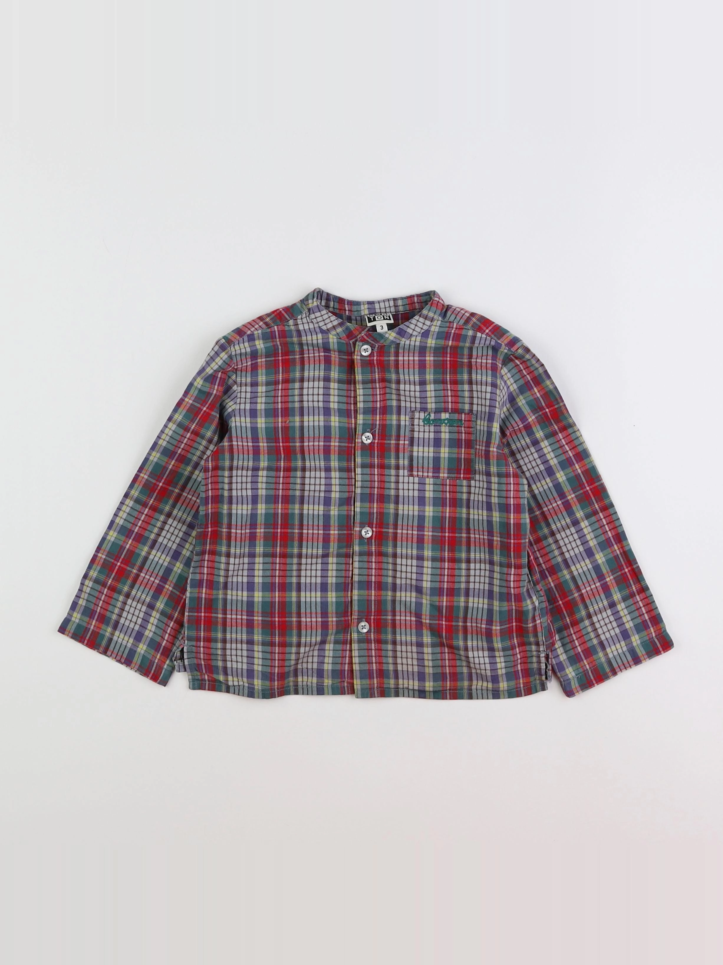 Bonton - chemise rouge - 3 ans
