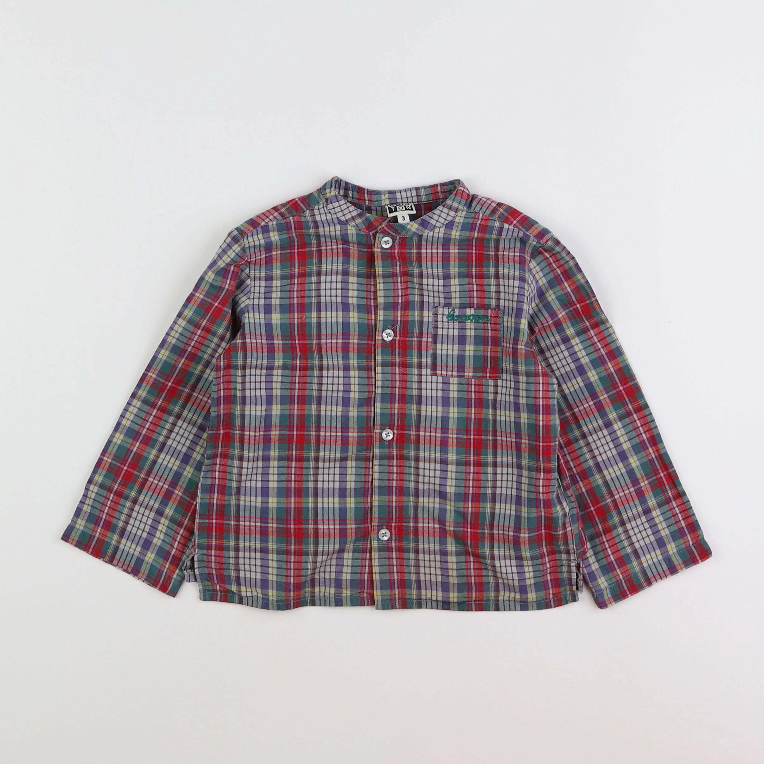 Bonton - chemise rouge - 3 ans