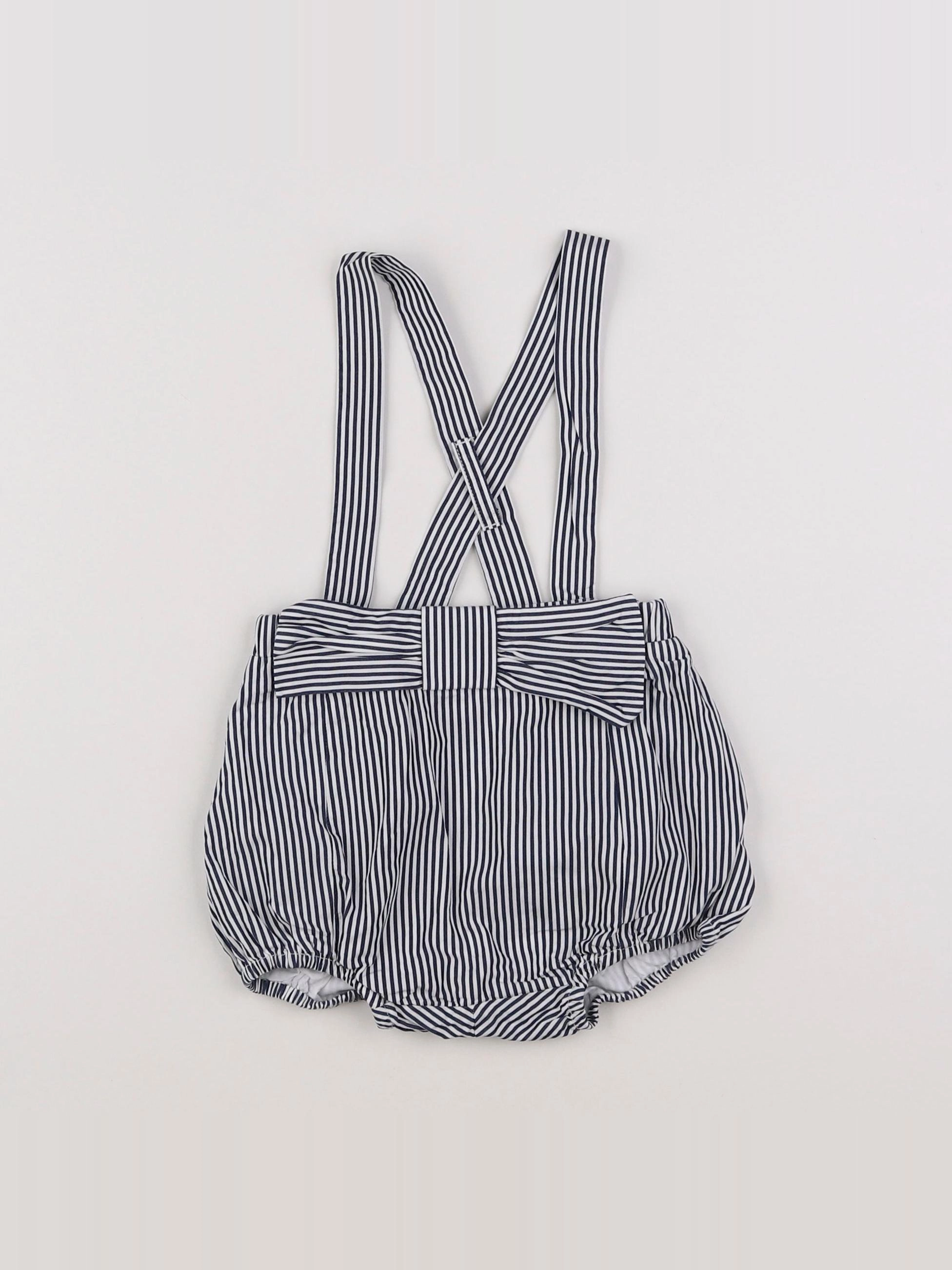 Jacadi - combinaison bleu, blanc - 12 mois