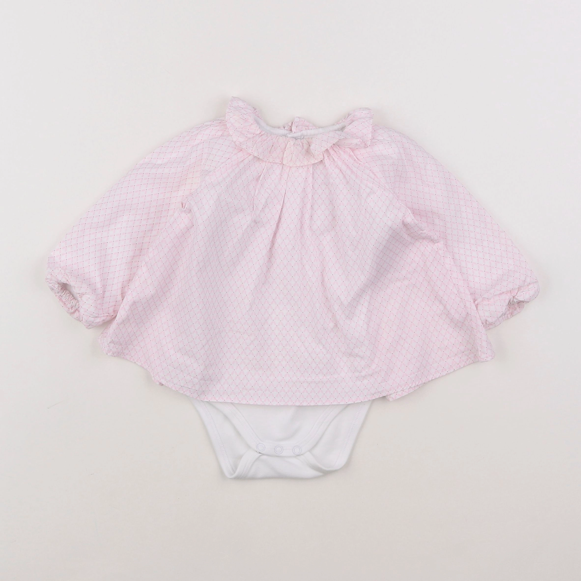 Jacadi - body blouse rose - 6 mois