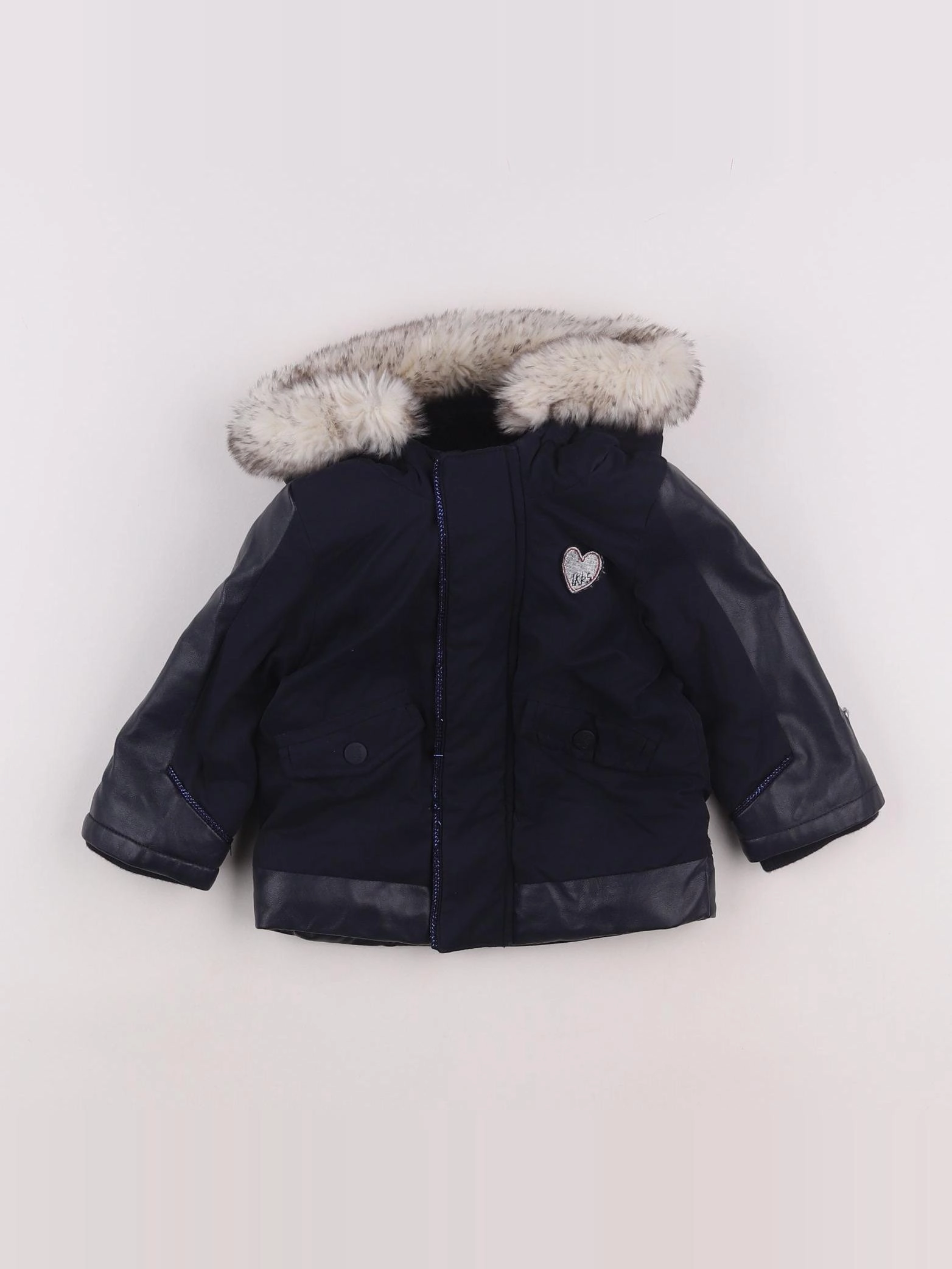 IKKS - parka bleu - 12 mois