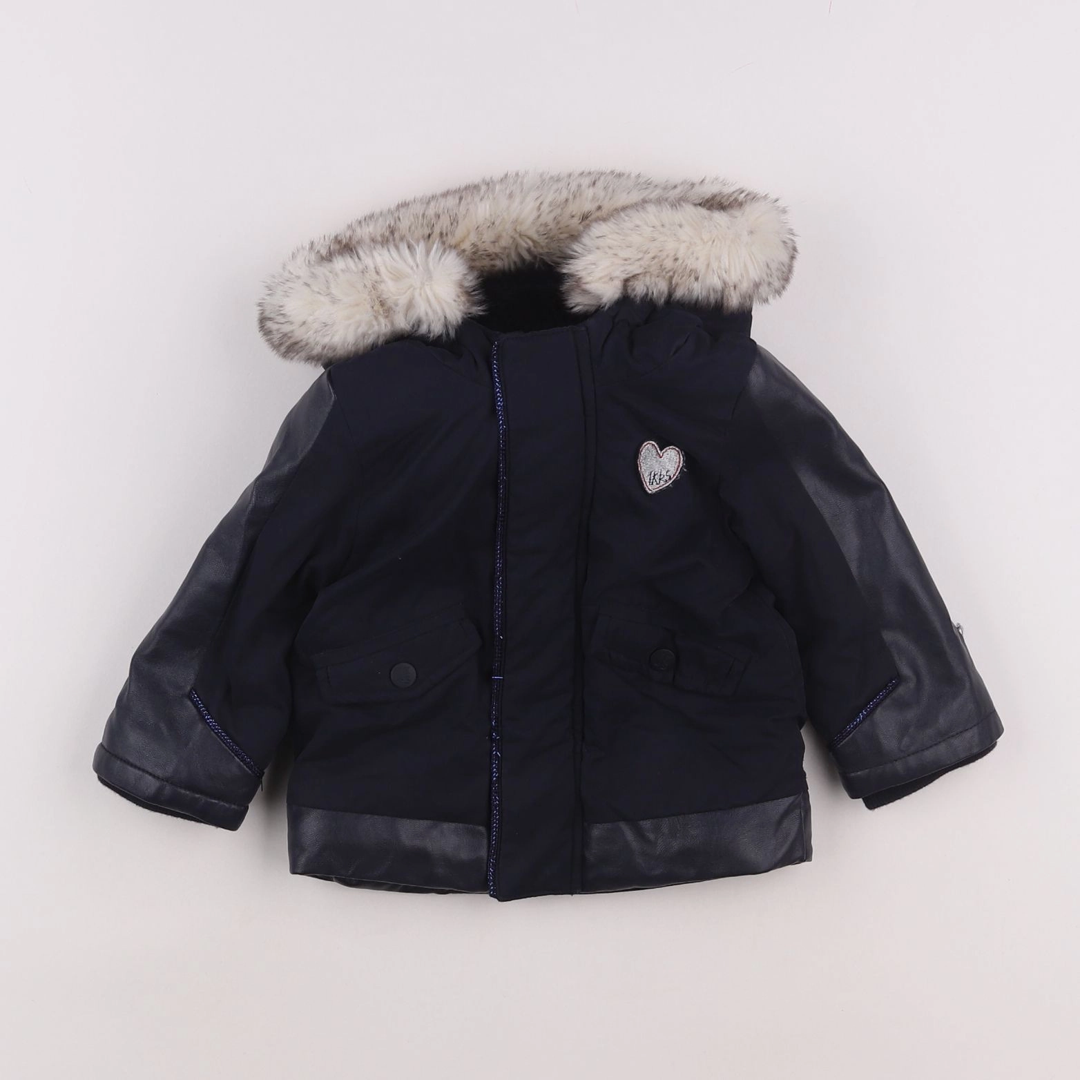 IKKS - parka bleu - 12 mois