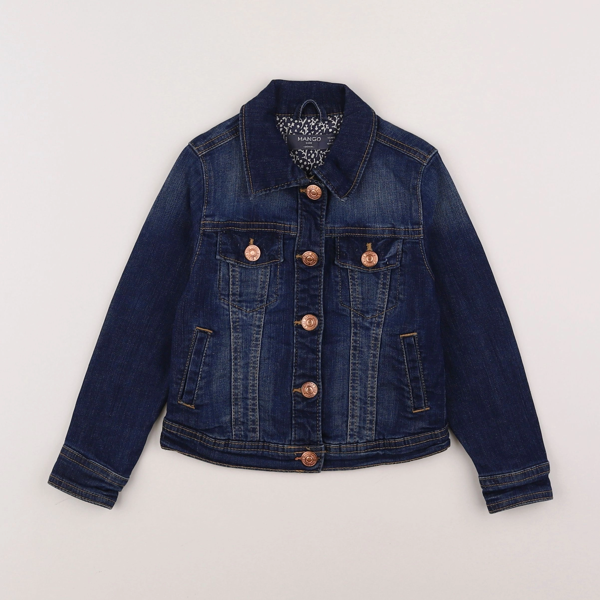 Mango - veste bleu - 3/4 ans