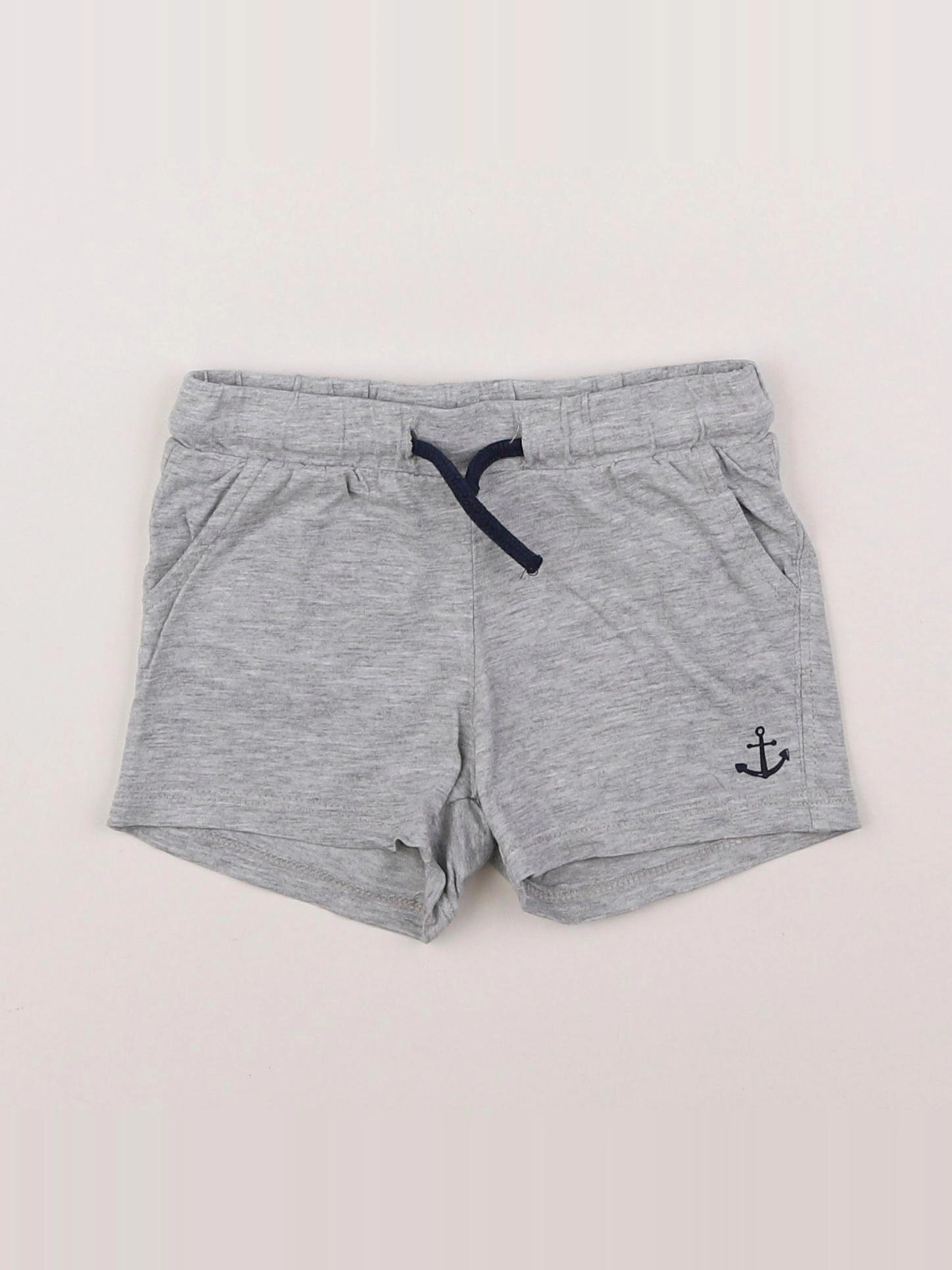 H&M - short gris - 3/6 mois