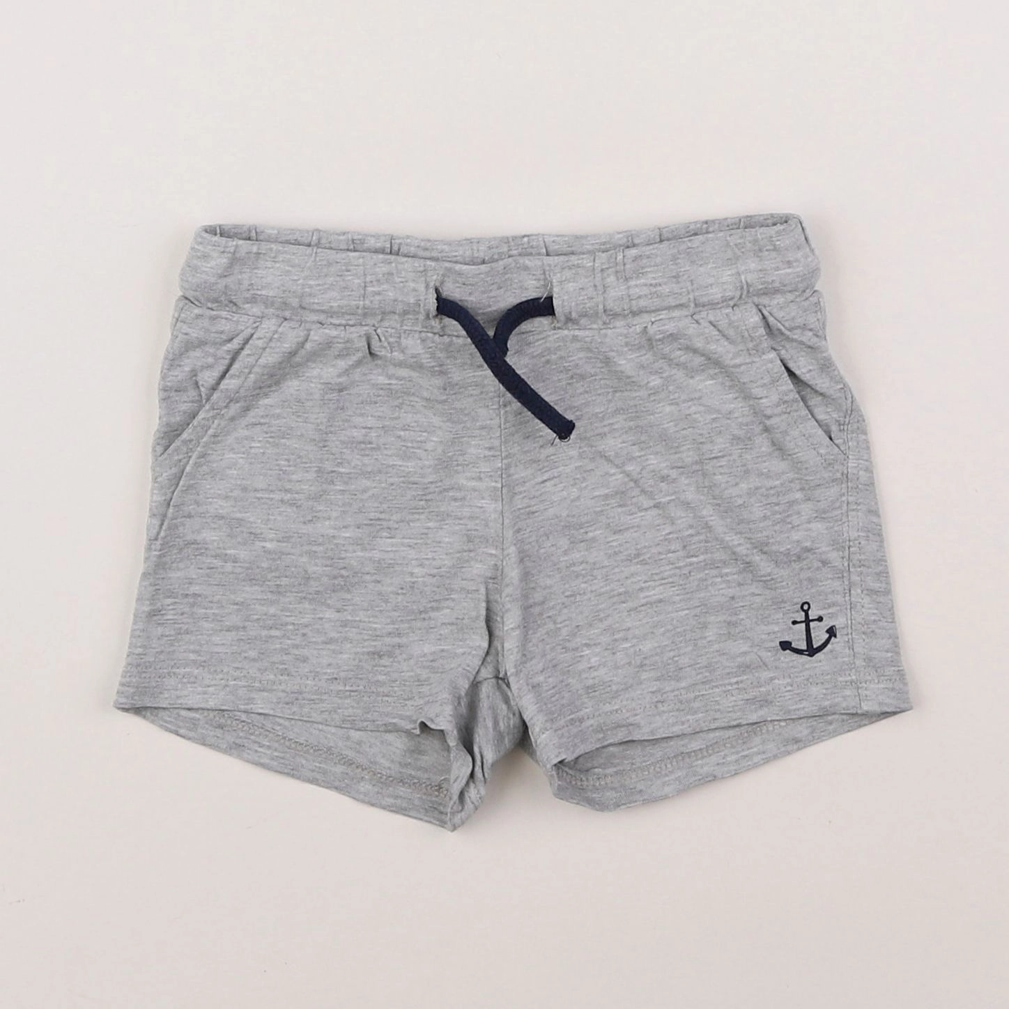 H&M - short gris - 3/6 mois