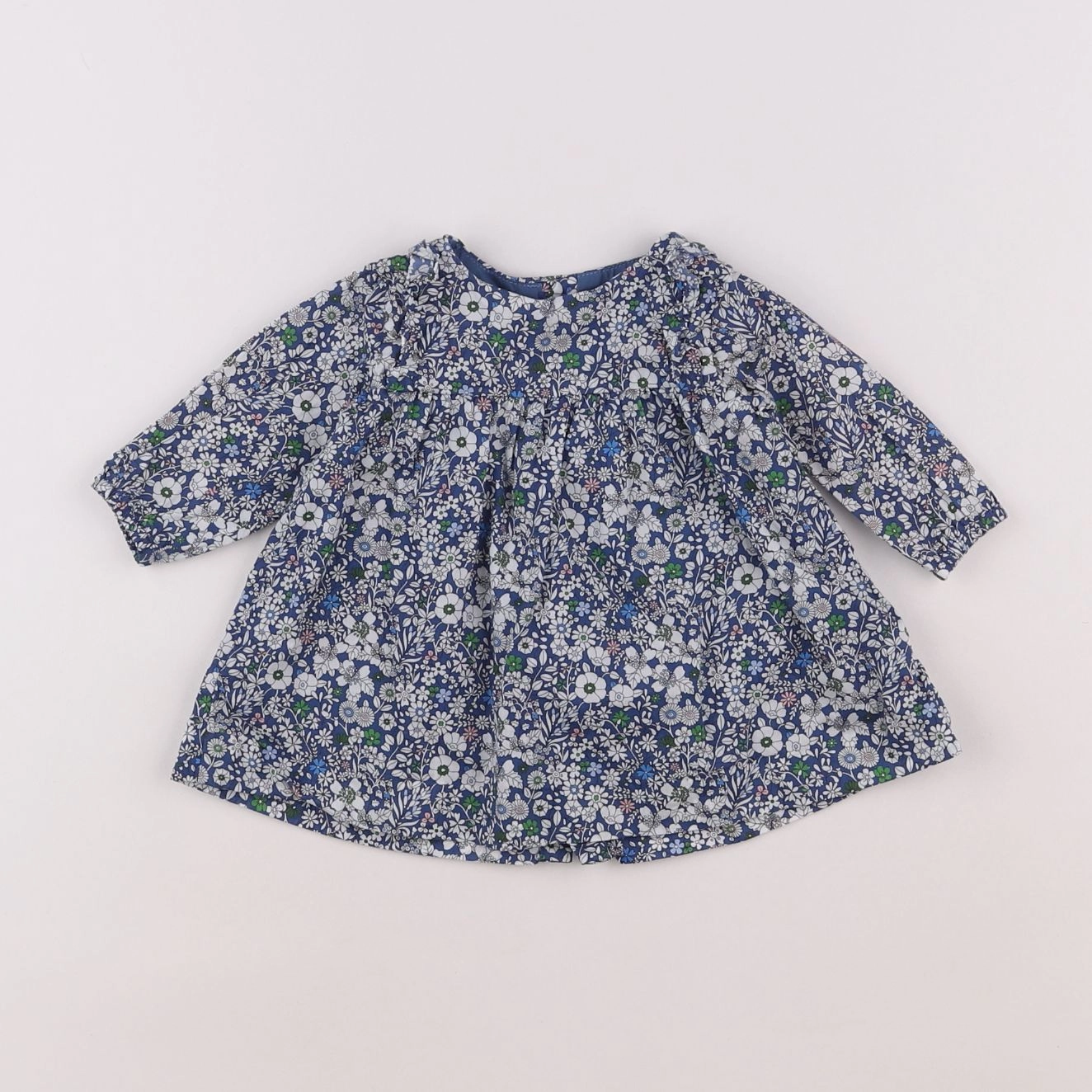 Jacadi - robe liberty bleu - 1 mois