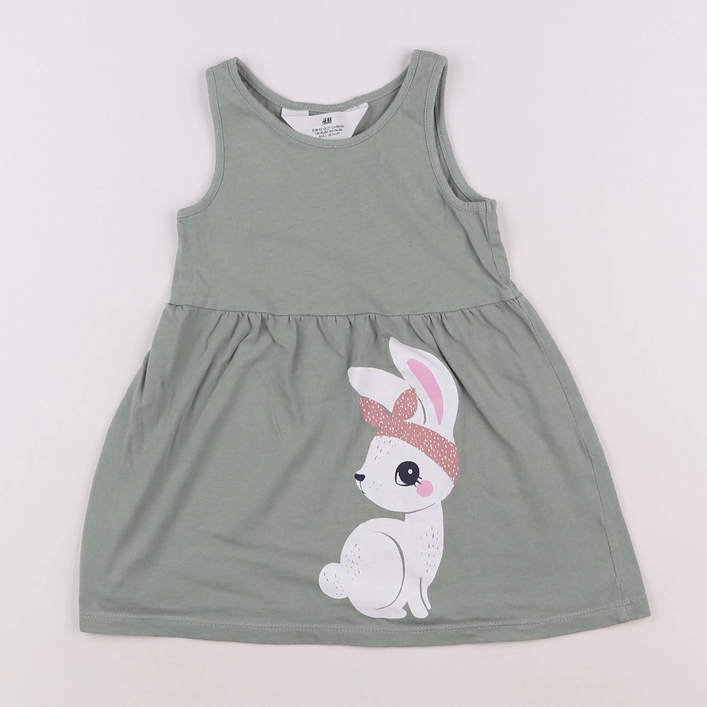 H&M - robe vert - 18 mois à 2 ans