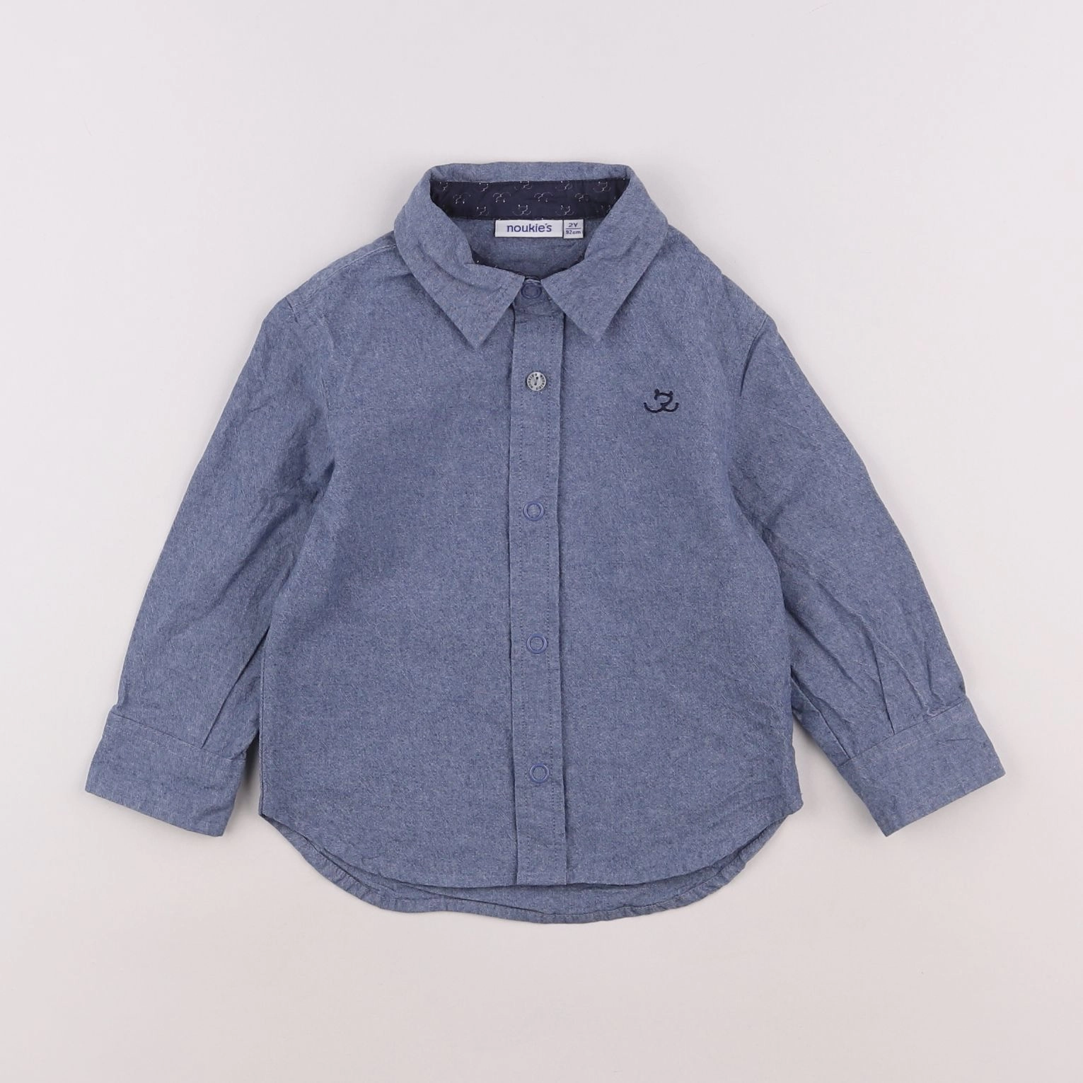 Noukie's - chemise bleu - 2 ans