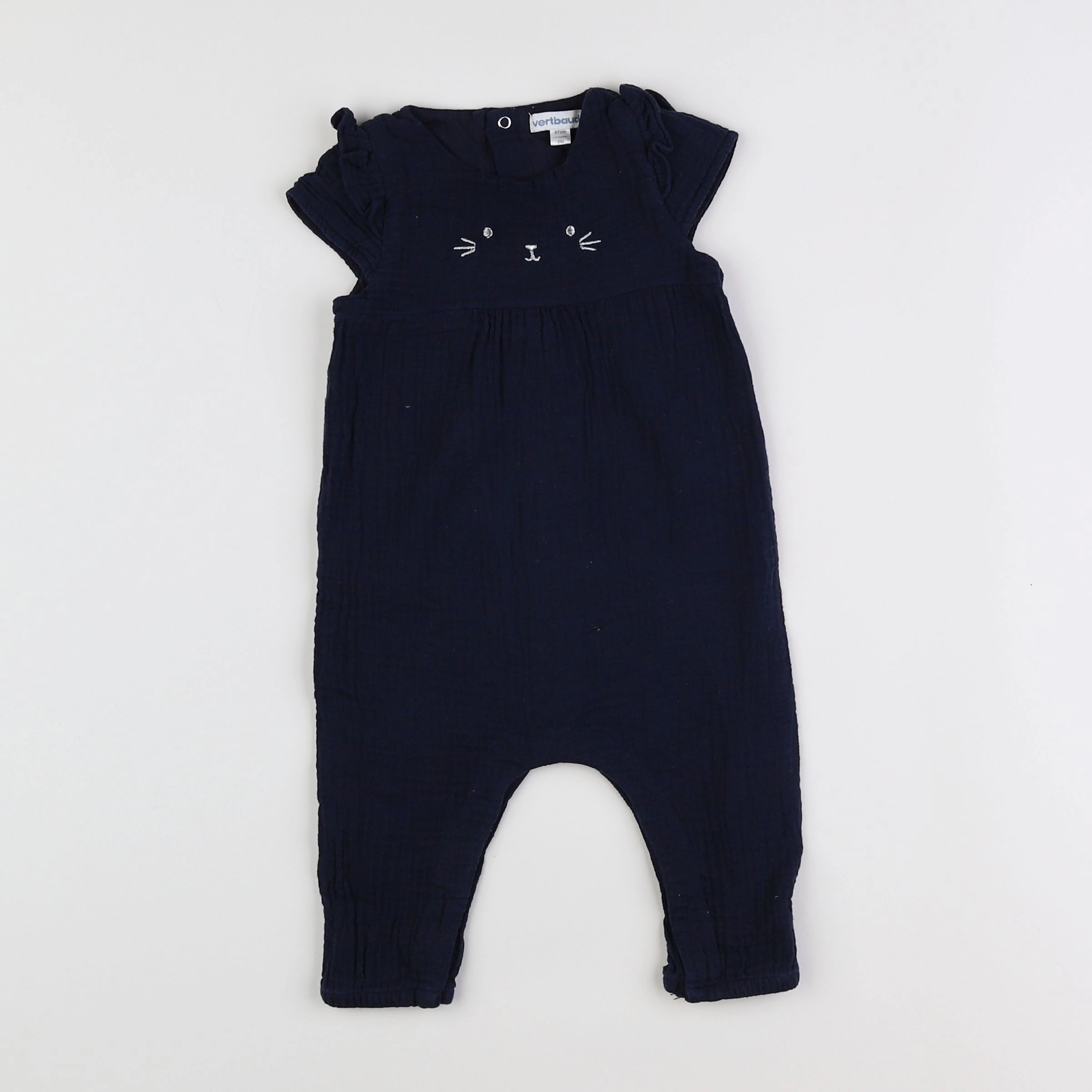 Vertbaudet - combinaison bleu - 9 mois