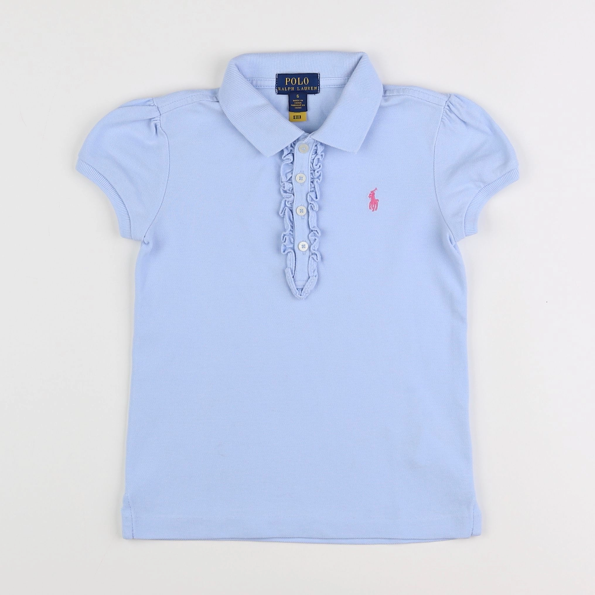 Ralph Lauren - polo bleu - 6 ans