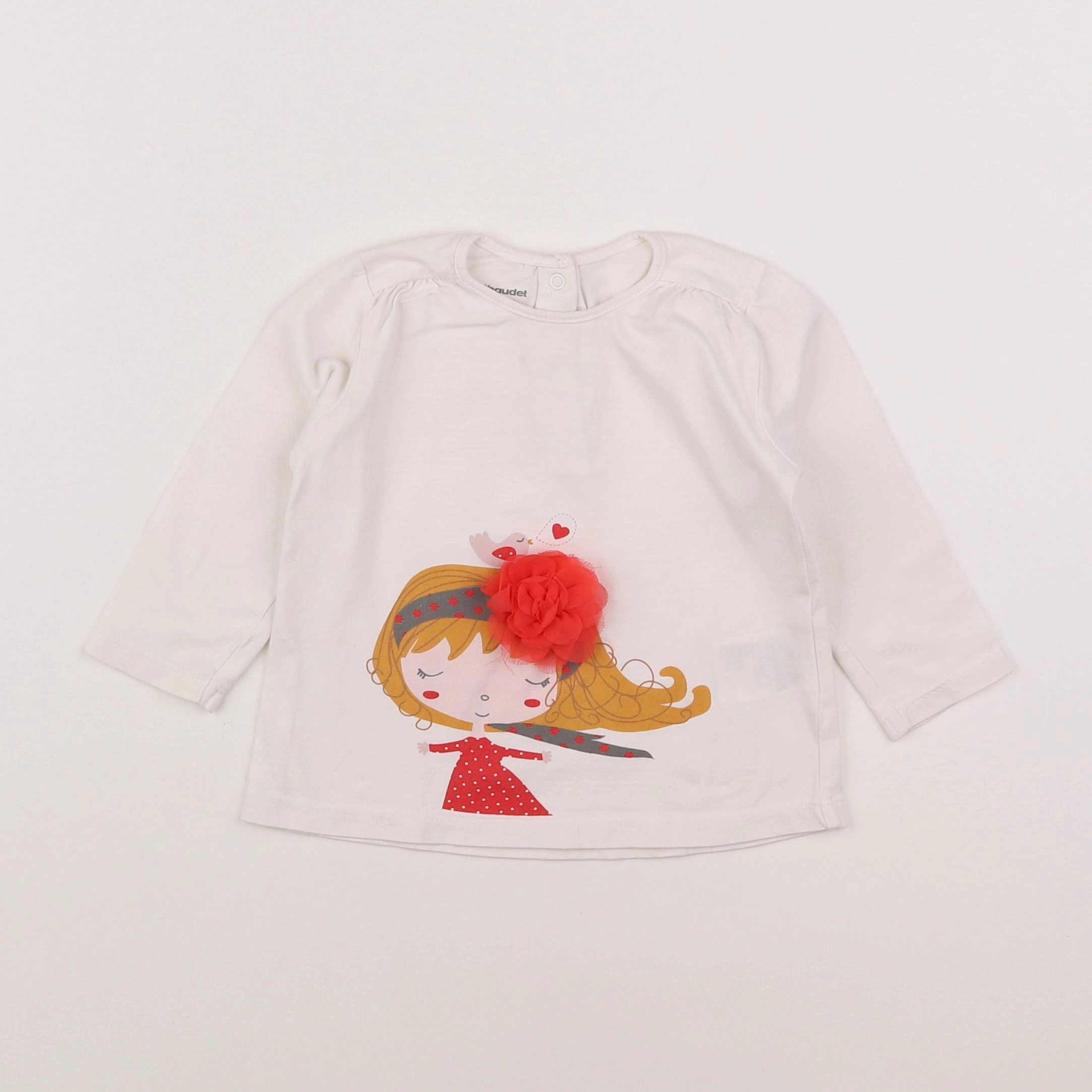 Vertbaudet - tee-shirt blanc - 12 mois
