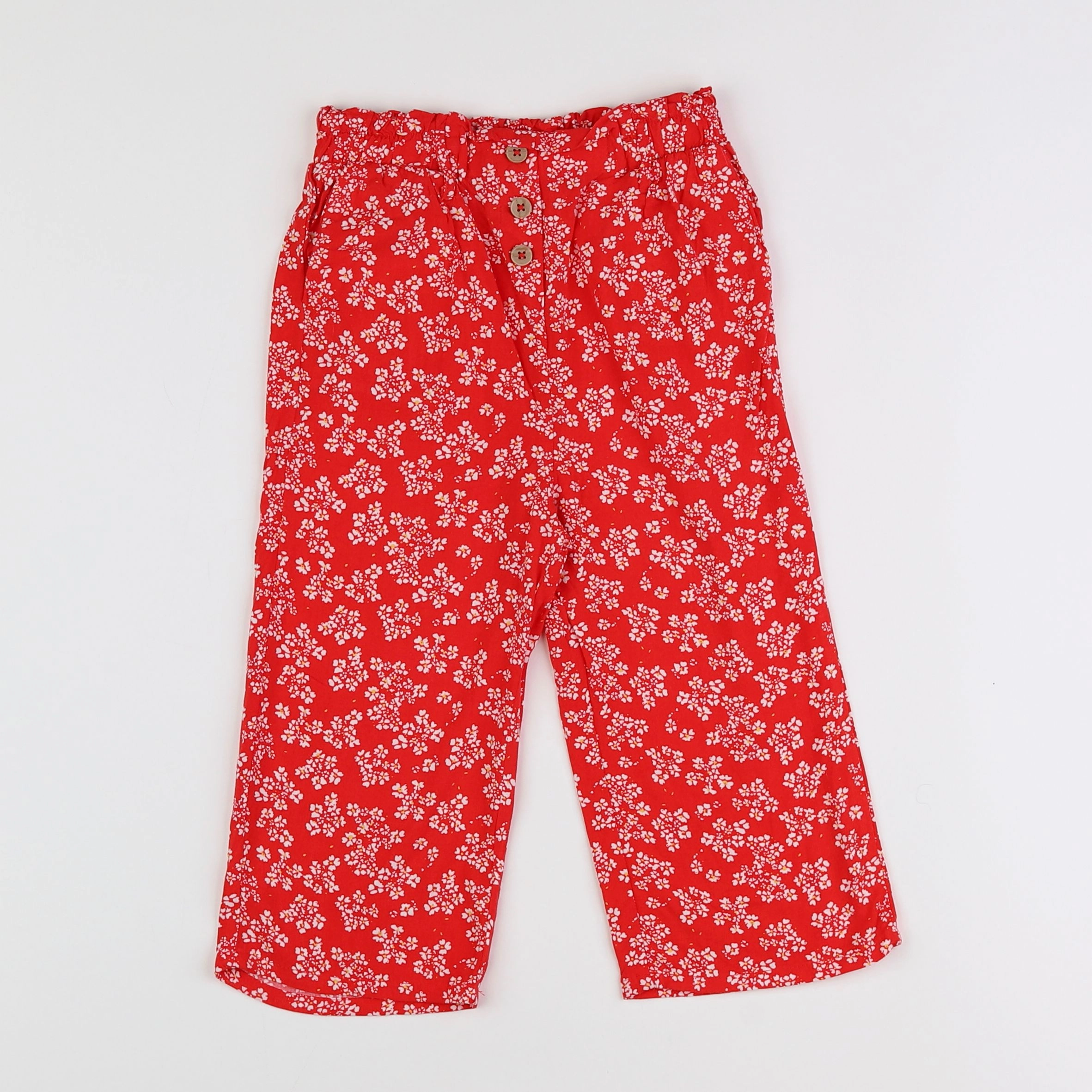 Vertbaudet - pantalon rouge - 7 ans