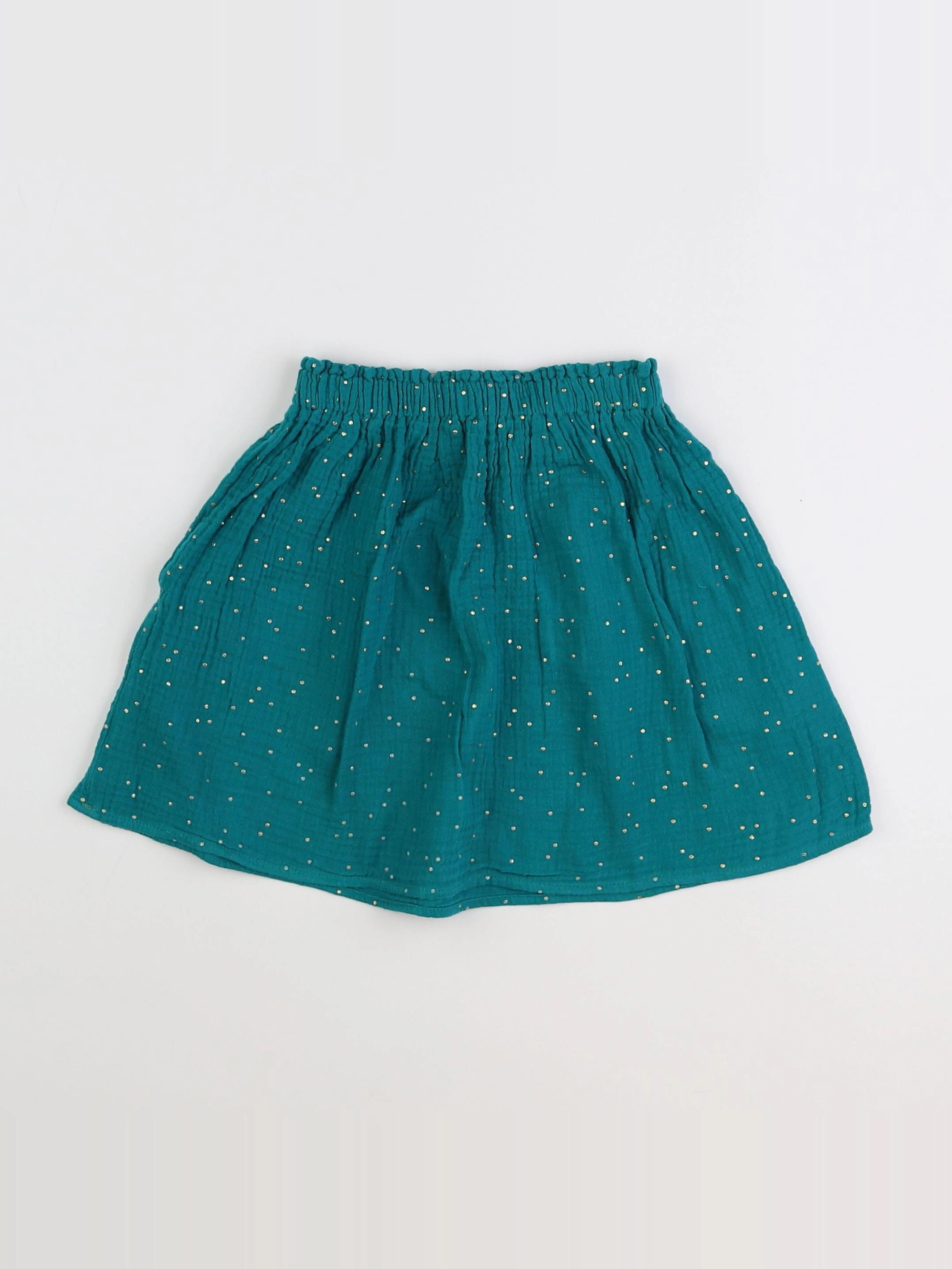 Little Cigogne - jupe vert - 8 ans