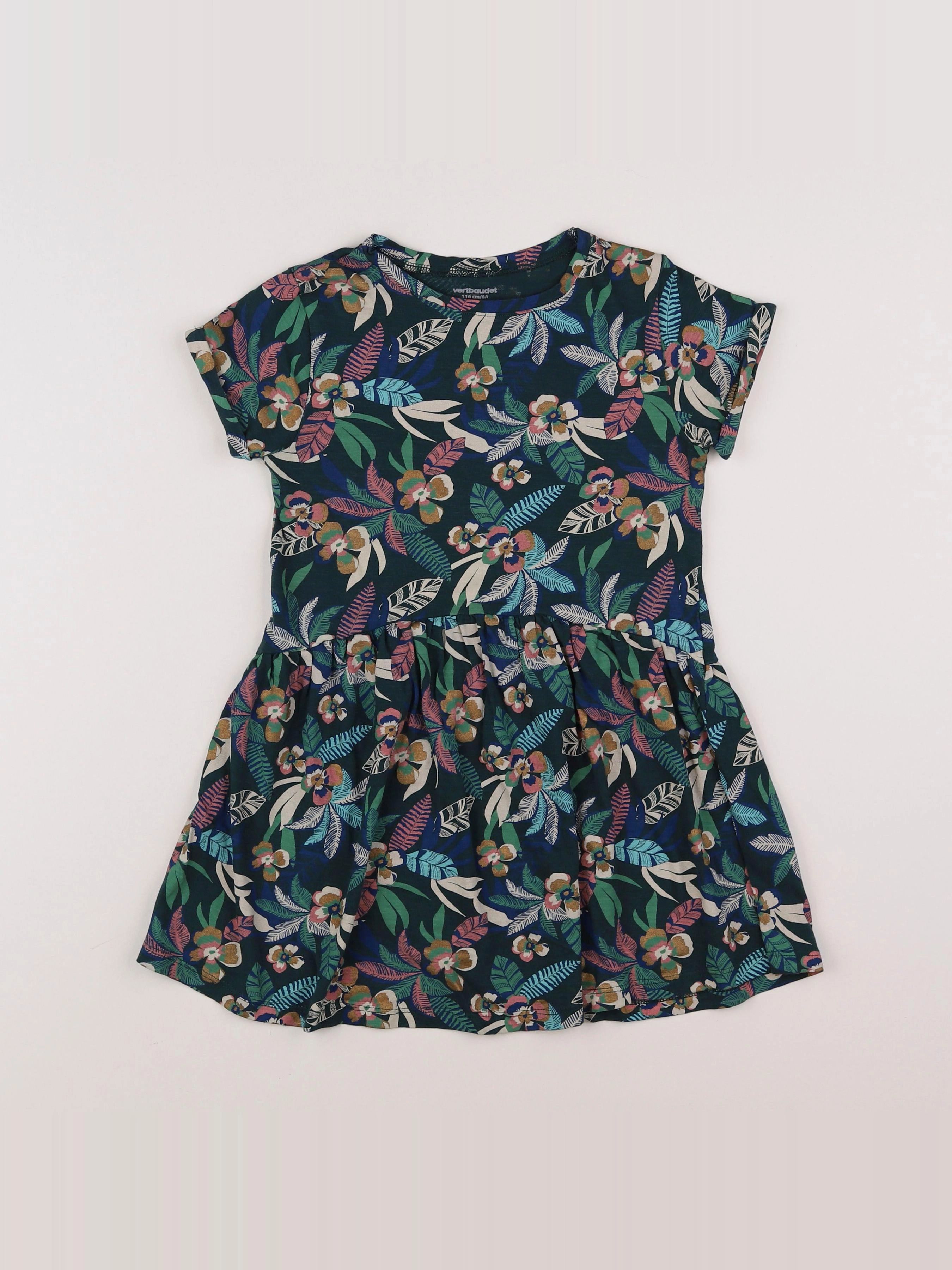 Vertbaudet - robe multicolore - 6 ans