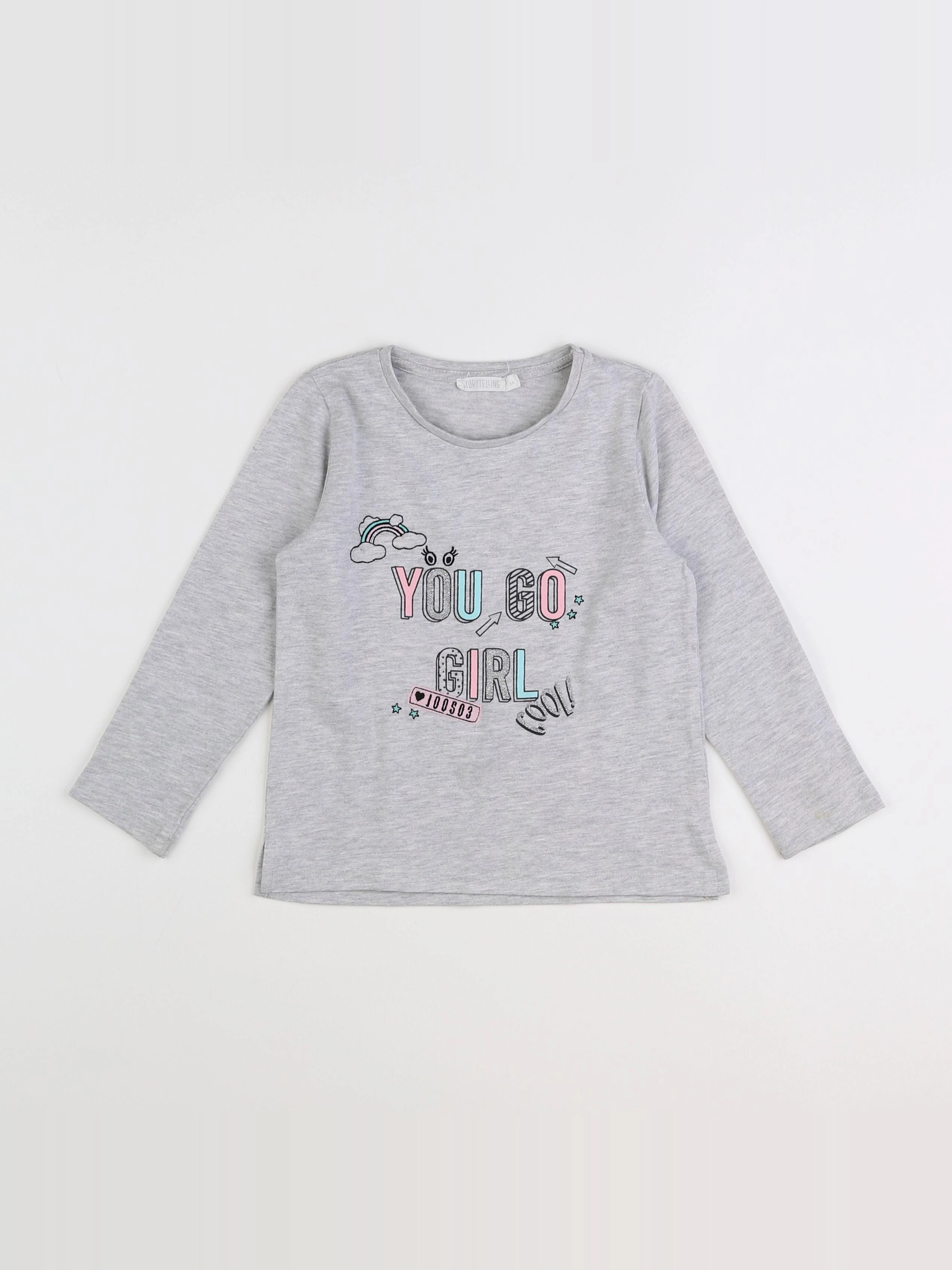 Storytelling - tee-shirt gris - 5 ans