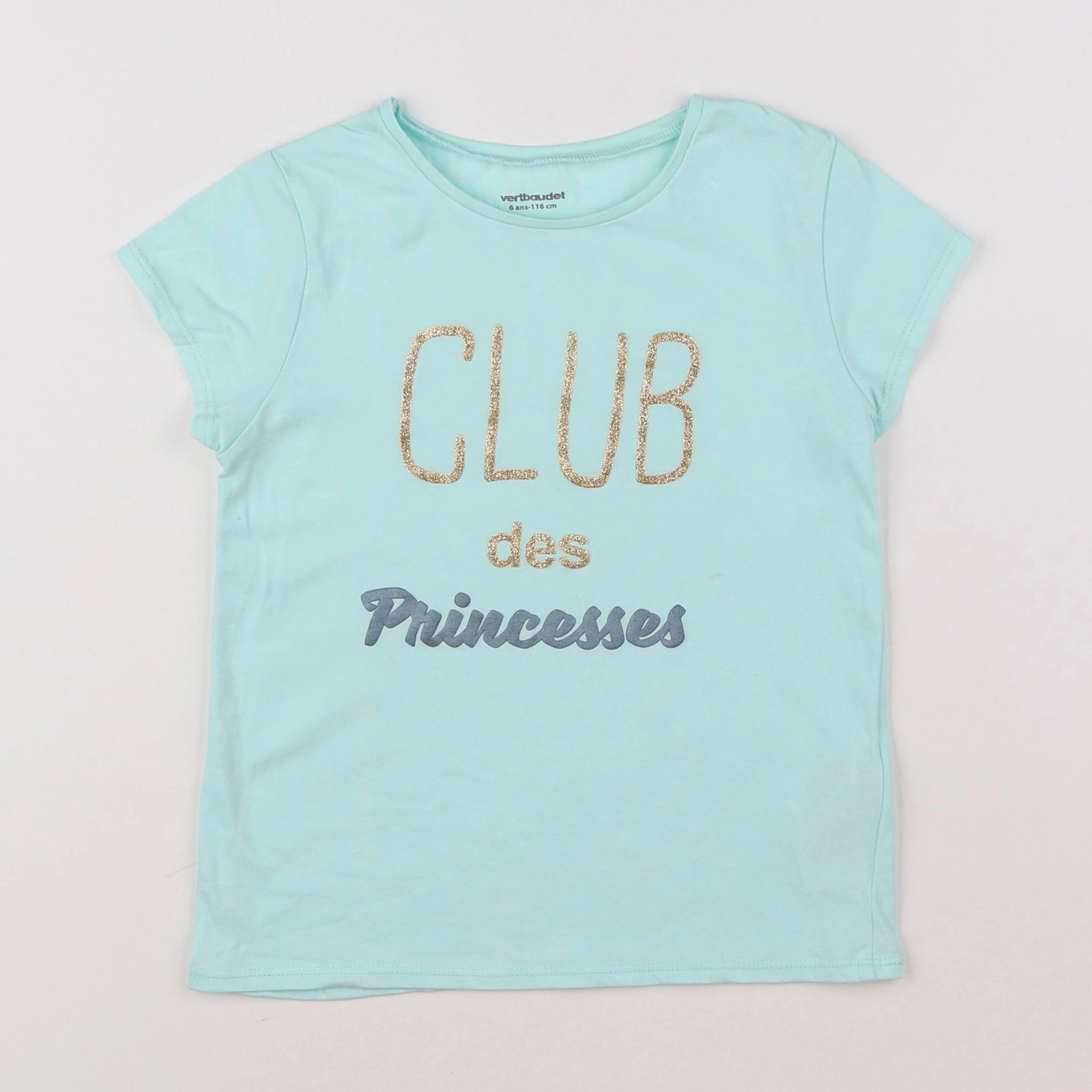 Vertbaudet - tee-shirt vert - 6 ans