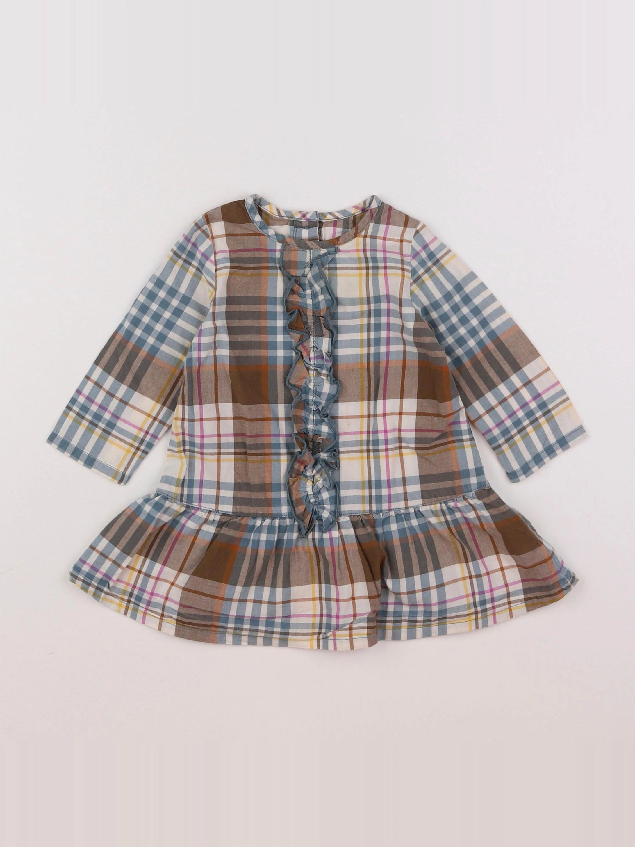 Petit Bateau - robe multicolore - 6 mois
