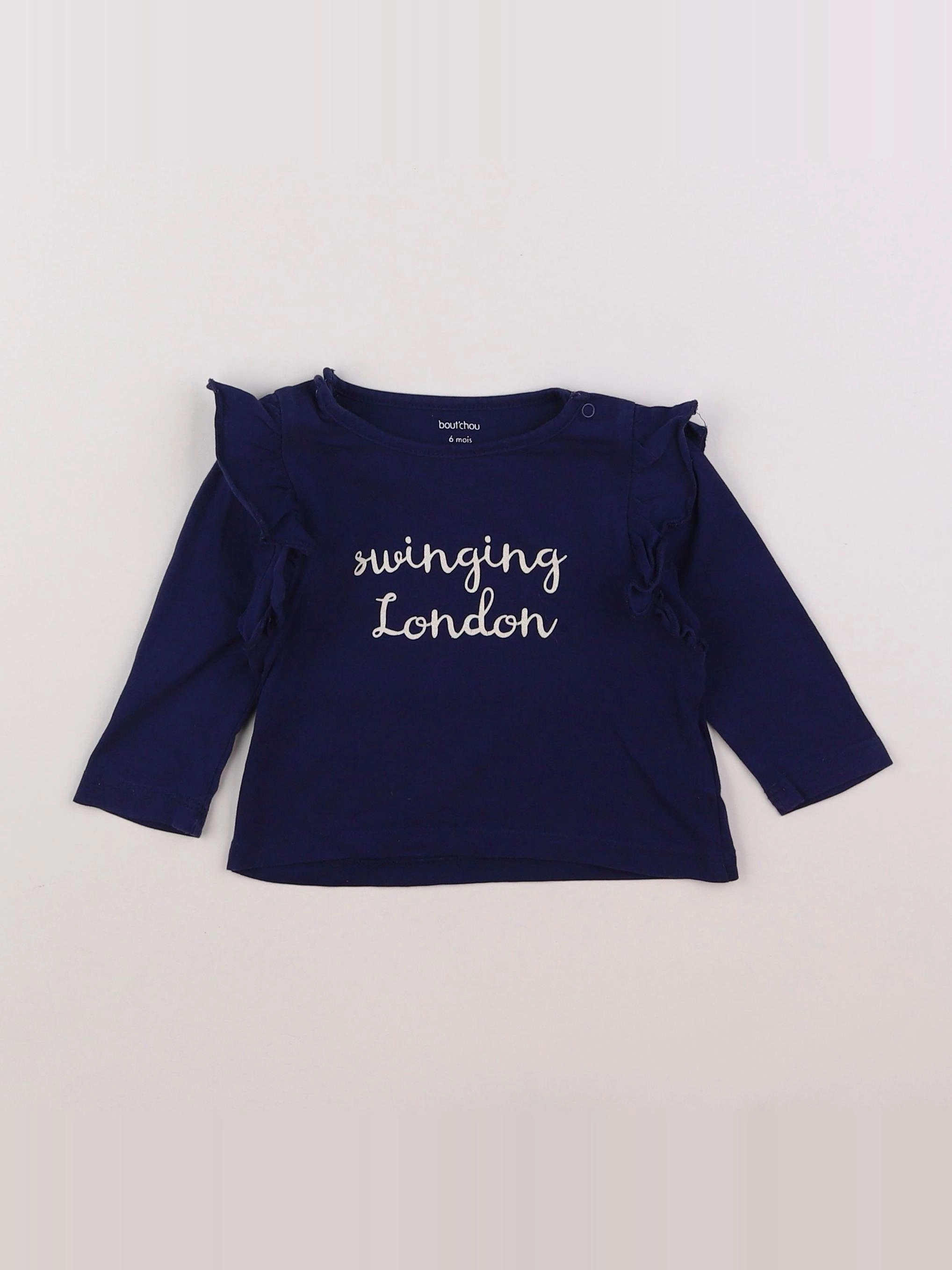 Boutchou - tee-shirt bleu - 6 mois