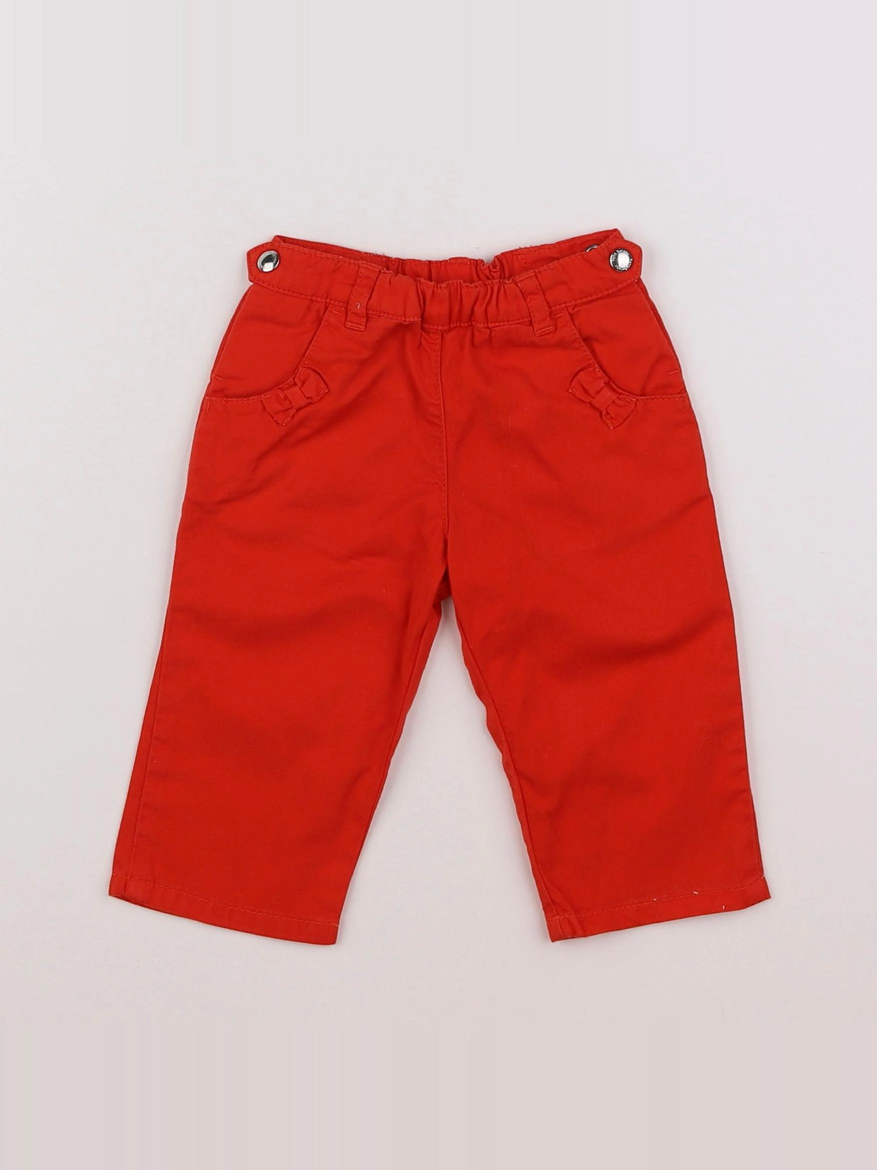 Petit Bateau - pantalon rouge - 6 mois