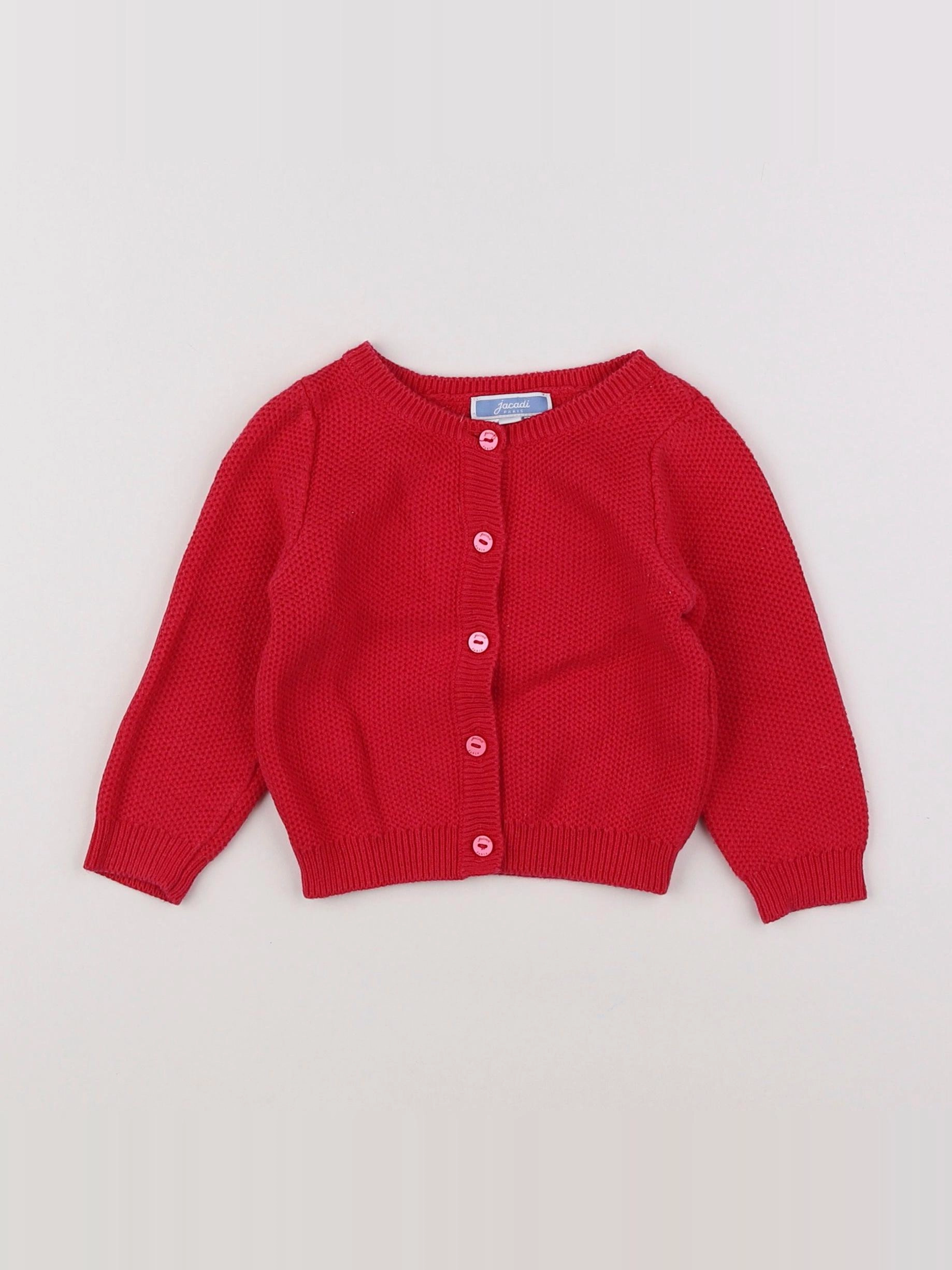 Jacadi - gilet rouge - 12 mois