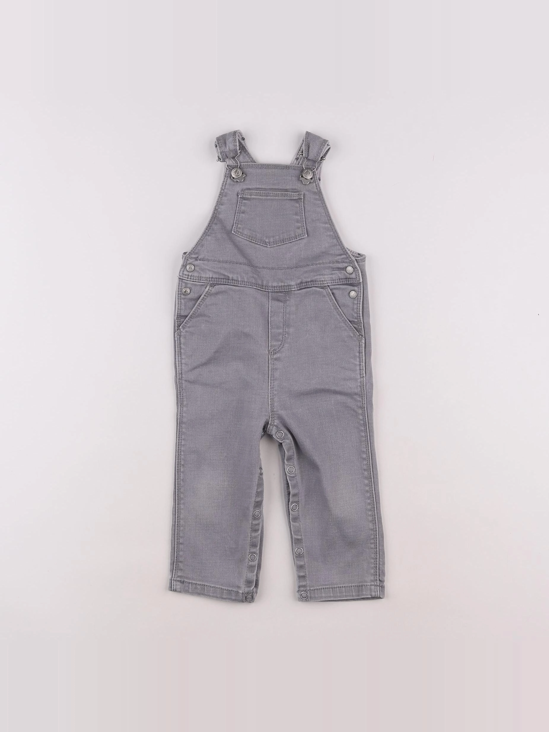 Petit Bateau - salopette gris - 12 mois