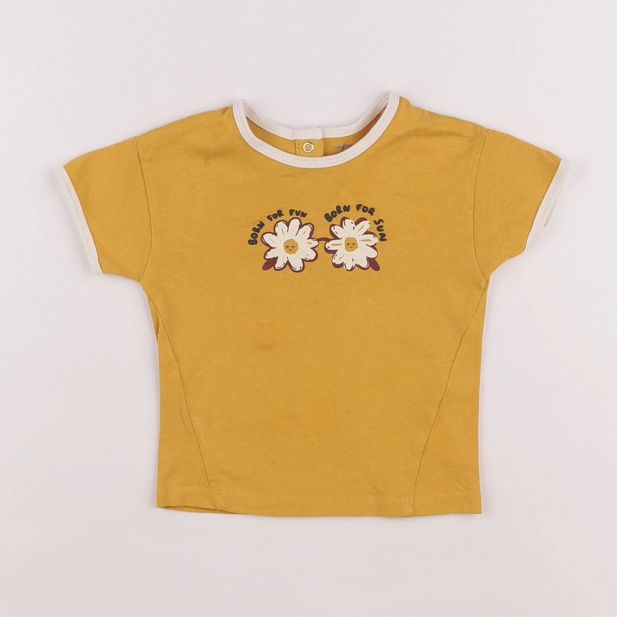 Vertbaudet - tee-shirt jaune - 12 mois