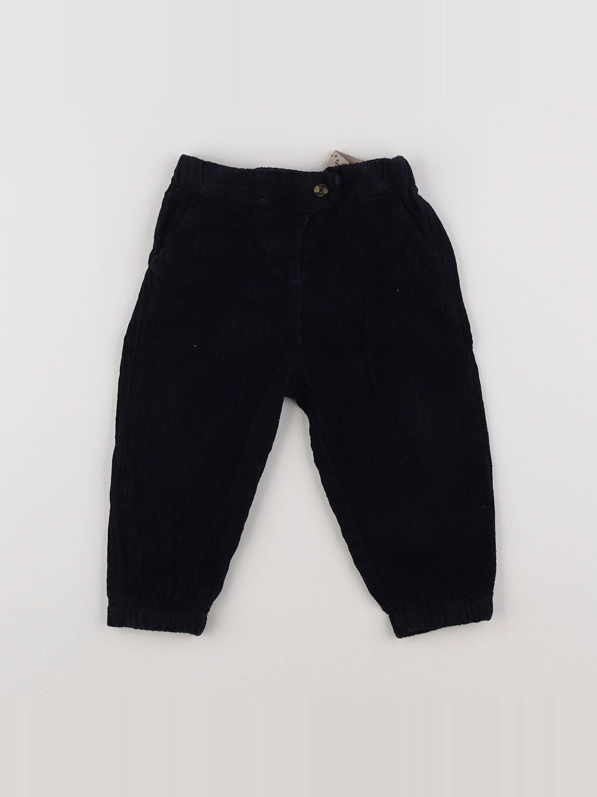 Boutchou - pantalon bleu - 12 mois