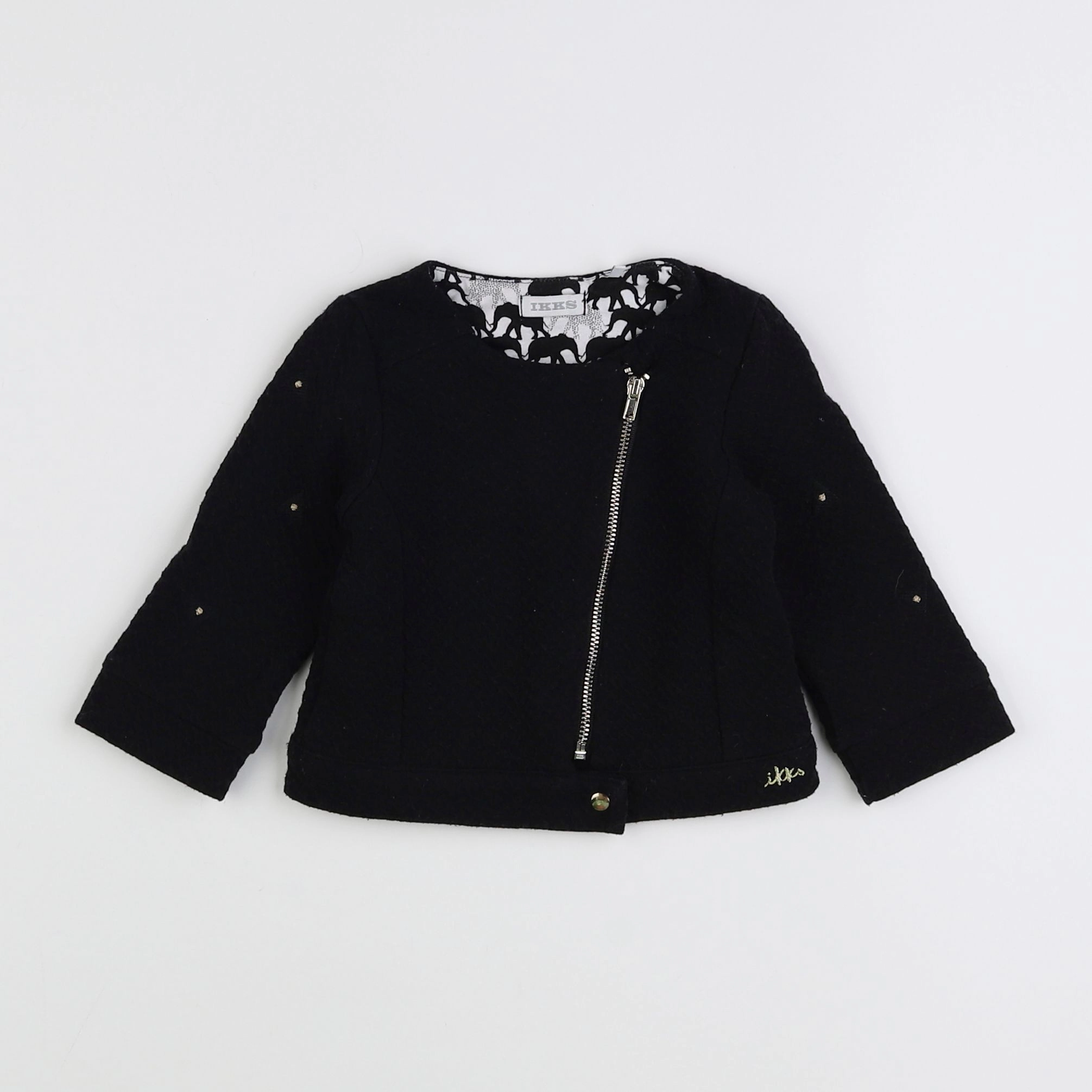 IKKS - sweat noir - 12 mois