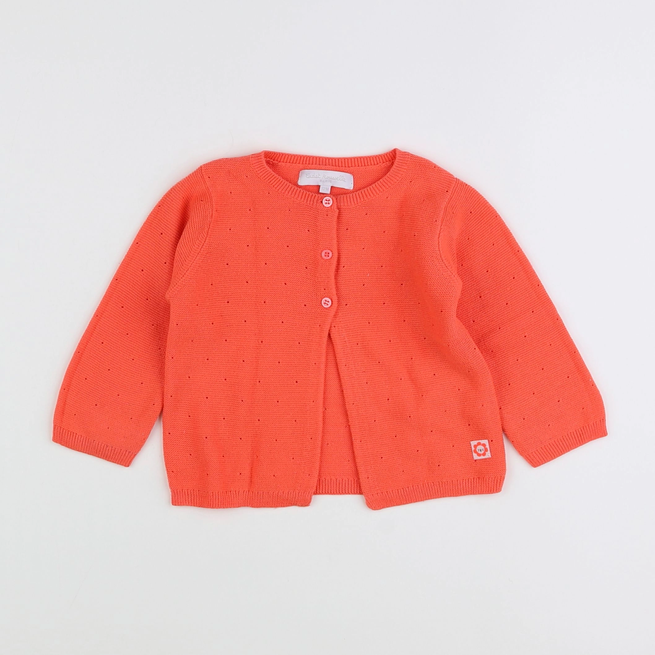 Cadet Rousselle - gilet orange - 12 mois