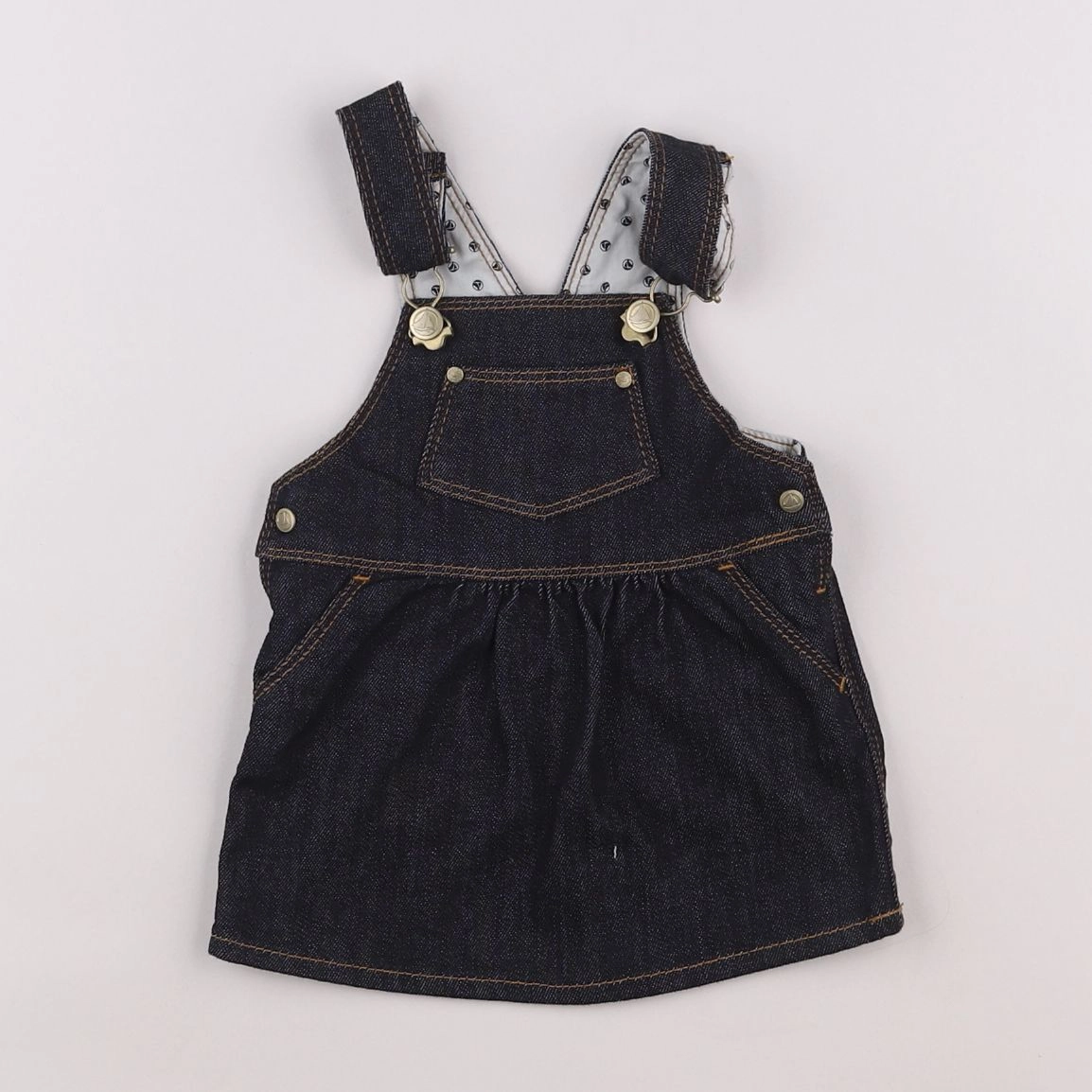 Petit Bateau - robe bleu - 3 mois