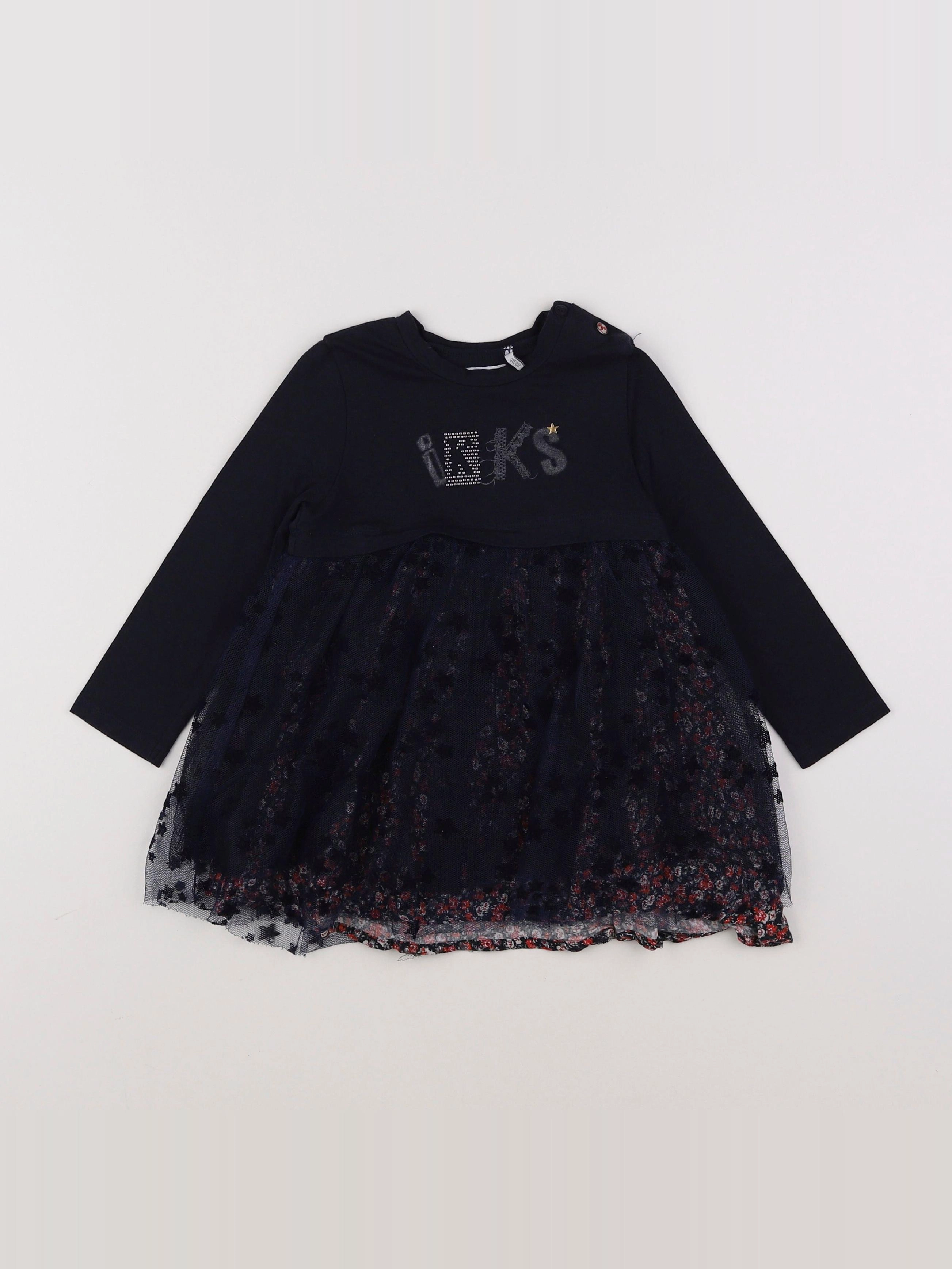 IKKS - robe bleu - 2 ans