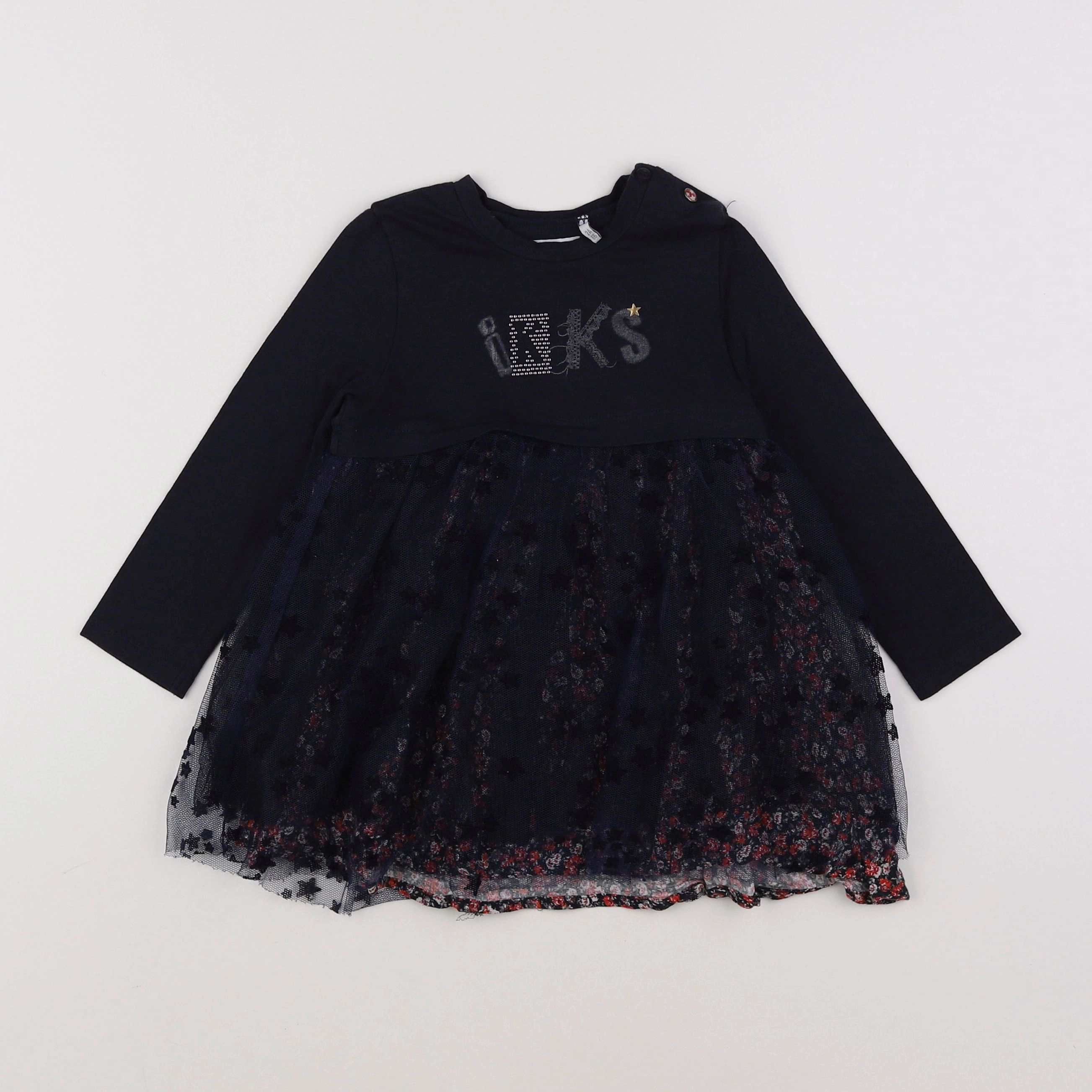 IKKS - robe bleu - 2 ans