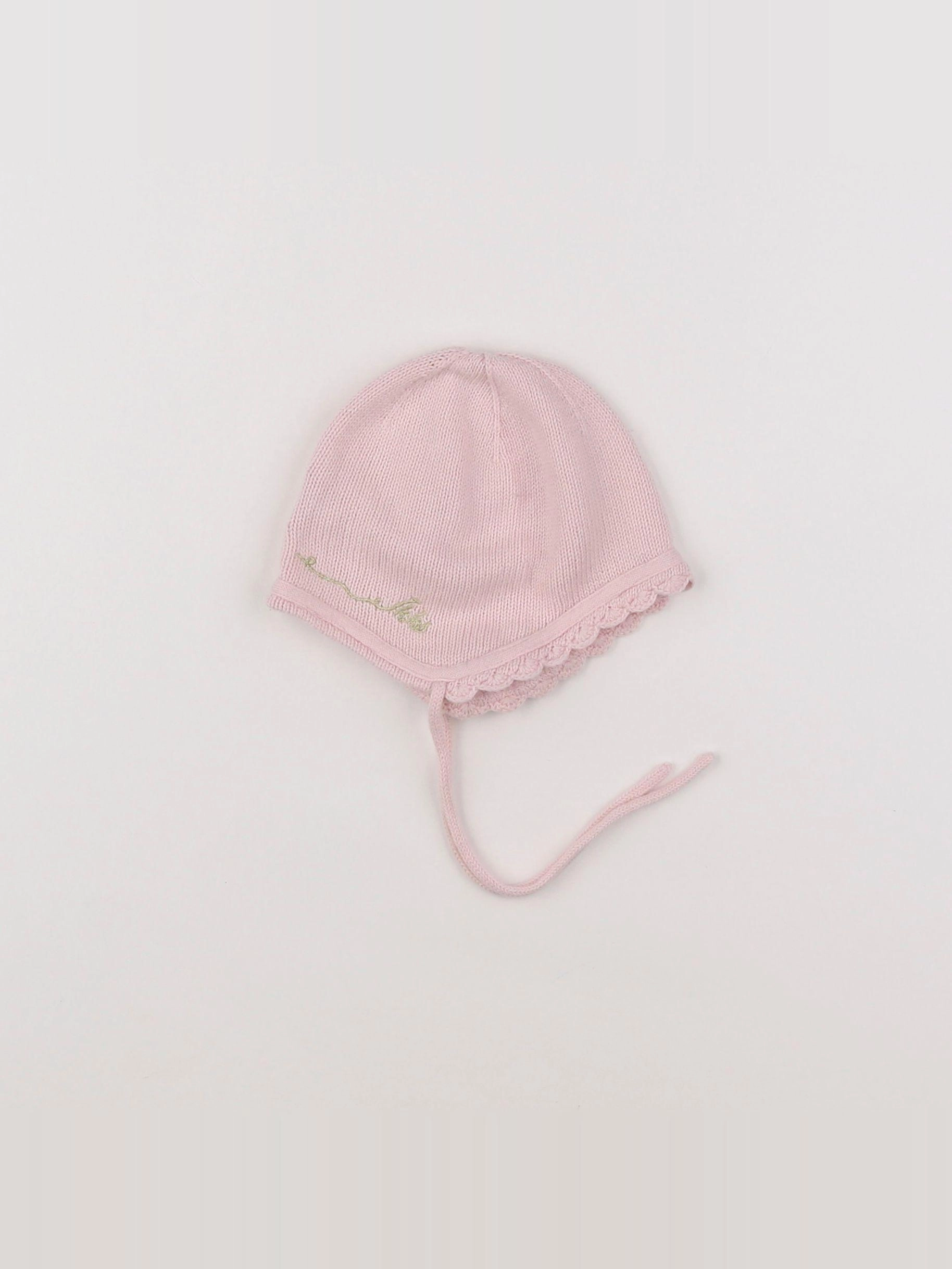 IKKS - bonnet rose - 6/9 mois