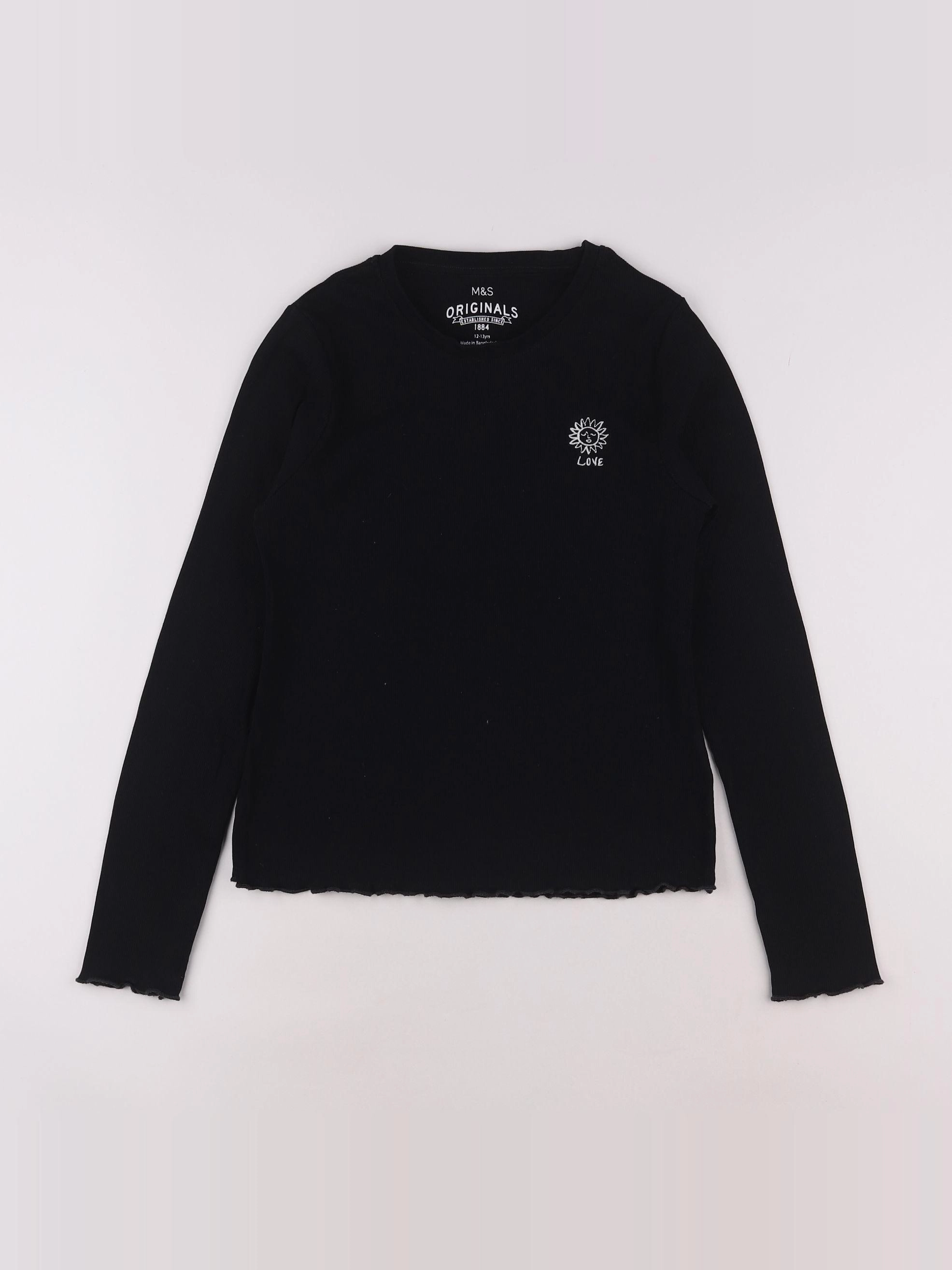 Marks & Spencer  - tee-shirt noir - 12/13 ans