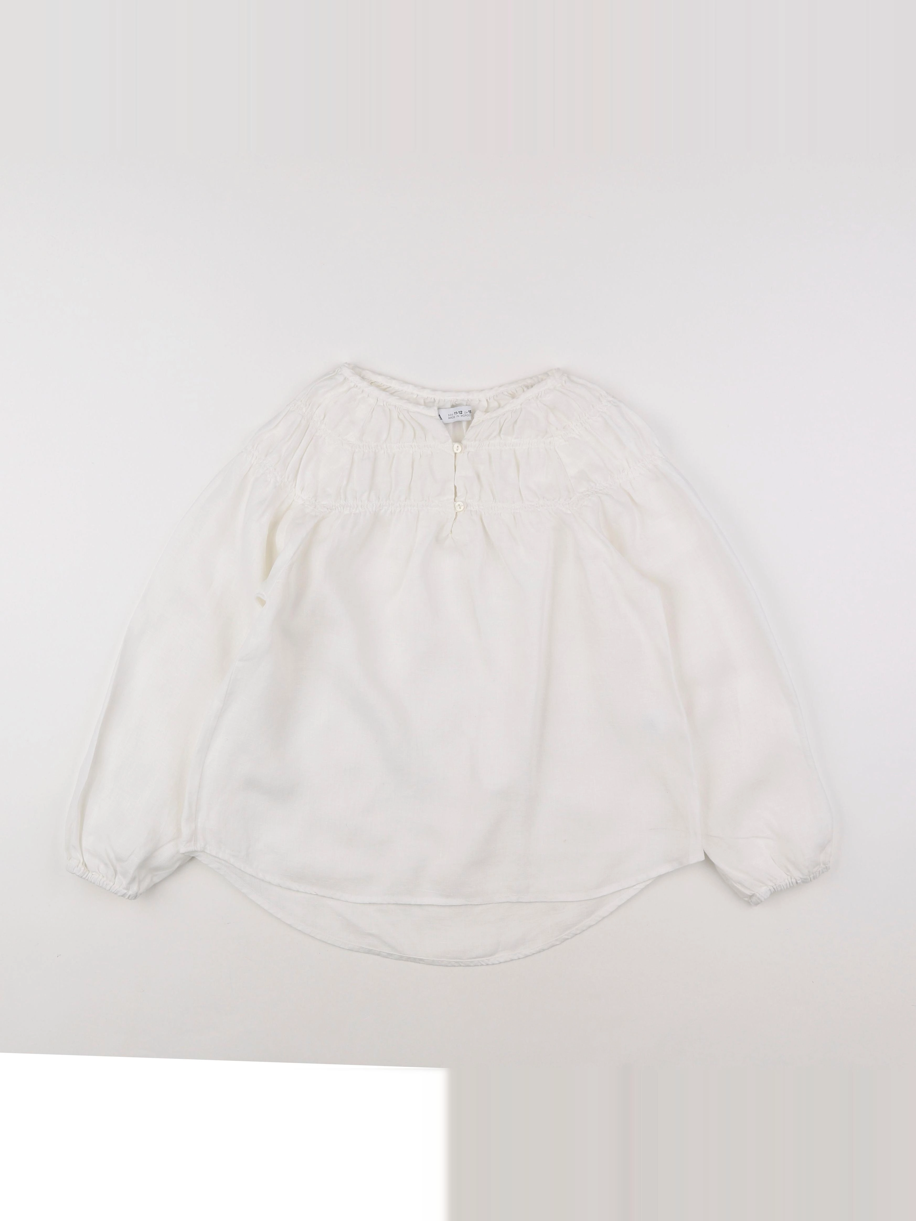 Zara - blouse blanc - 11/12 ans