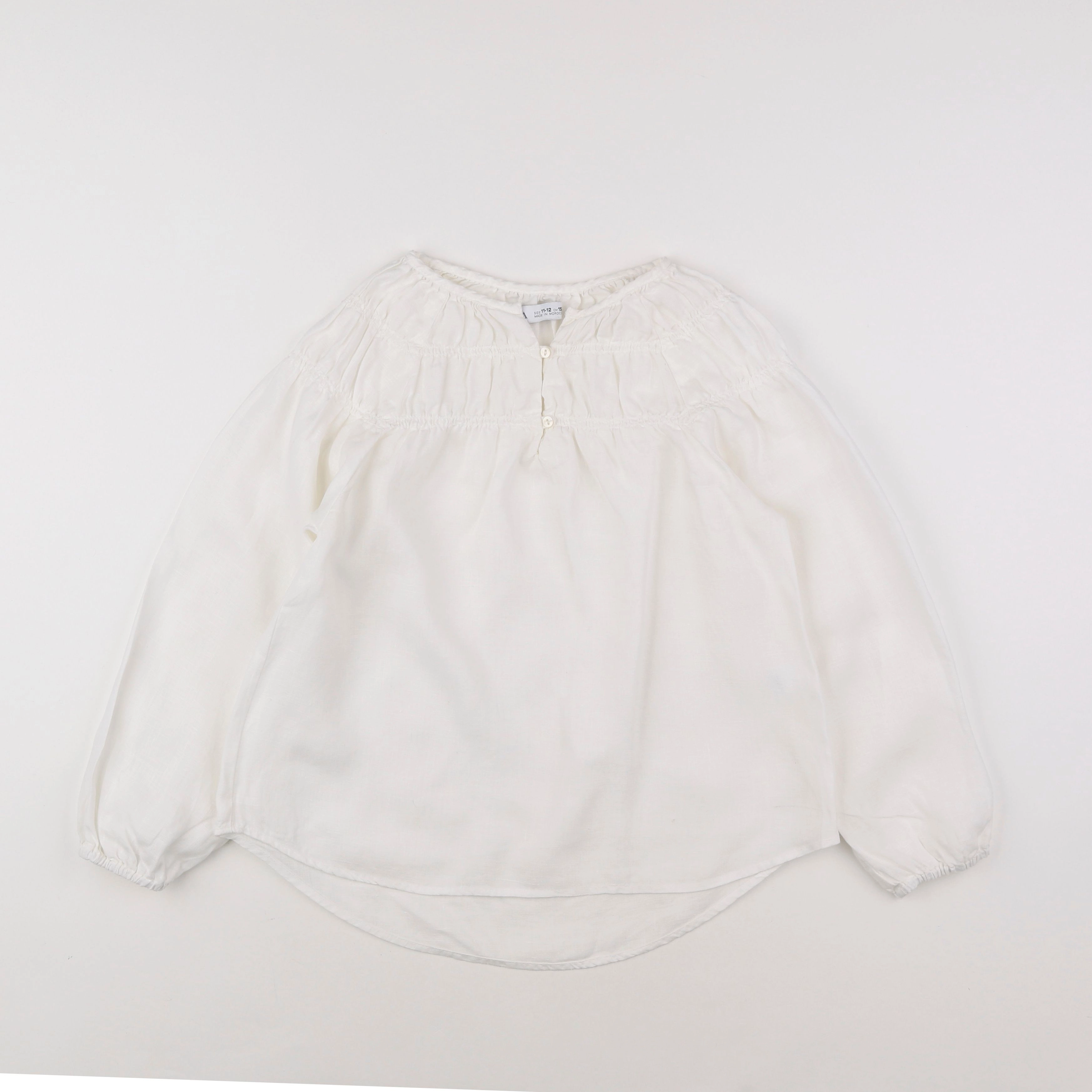 Zara - blouse blanc - 11/12 ans