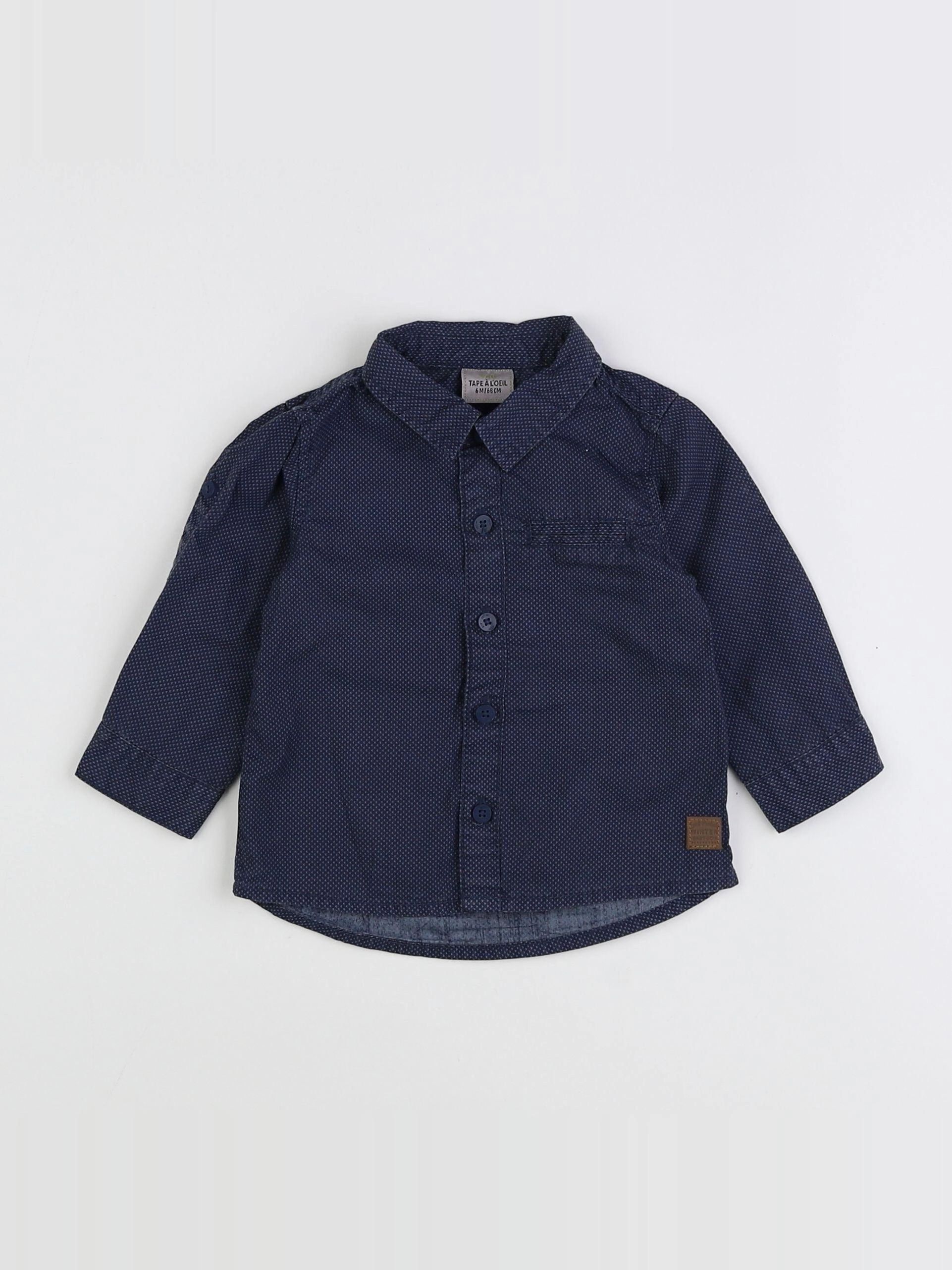 Tape à l'oeil - chemise bleu - 6 mois