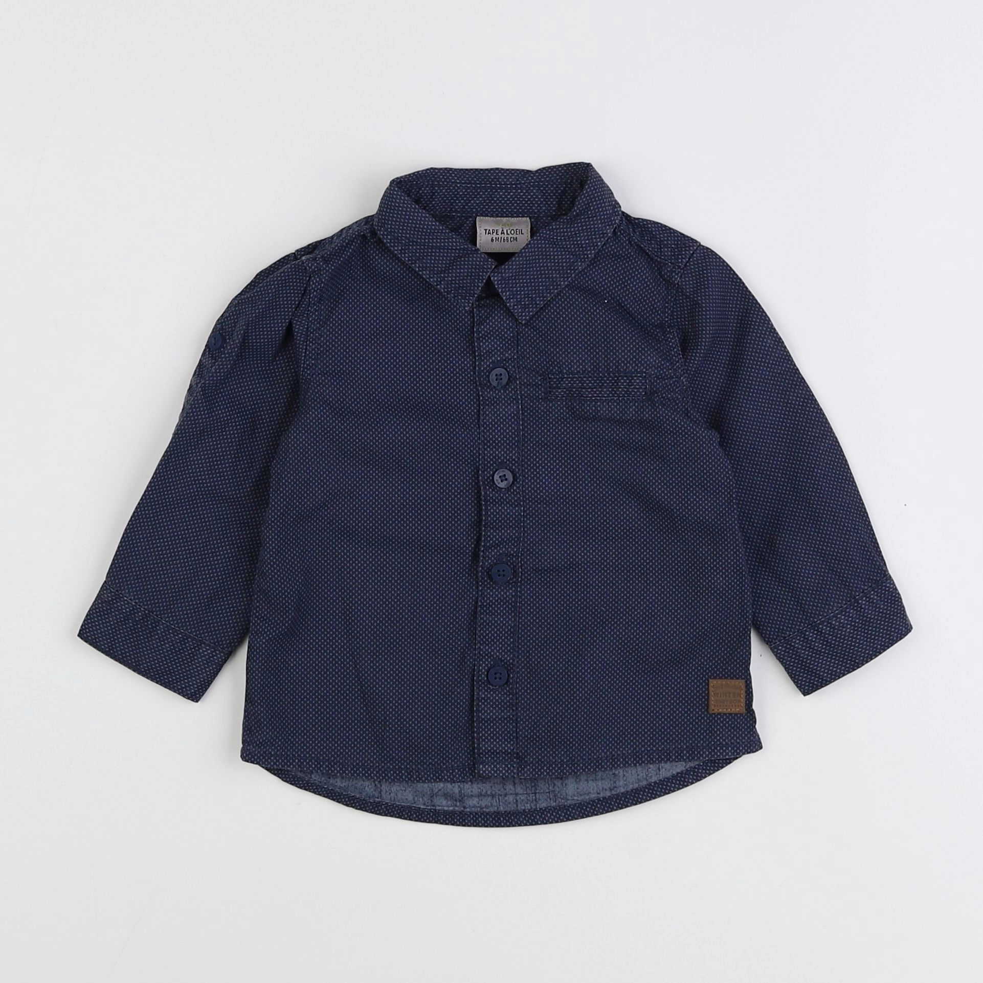 Tape à l'oeil - chemise bleu - 6 mois