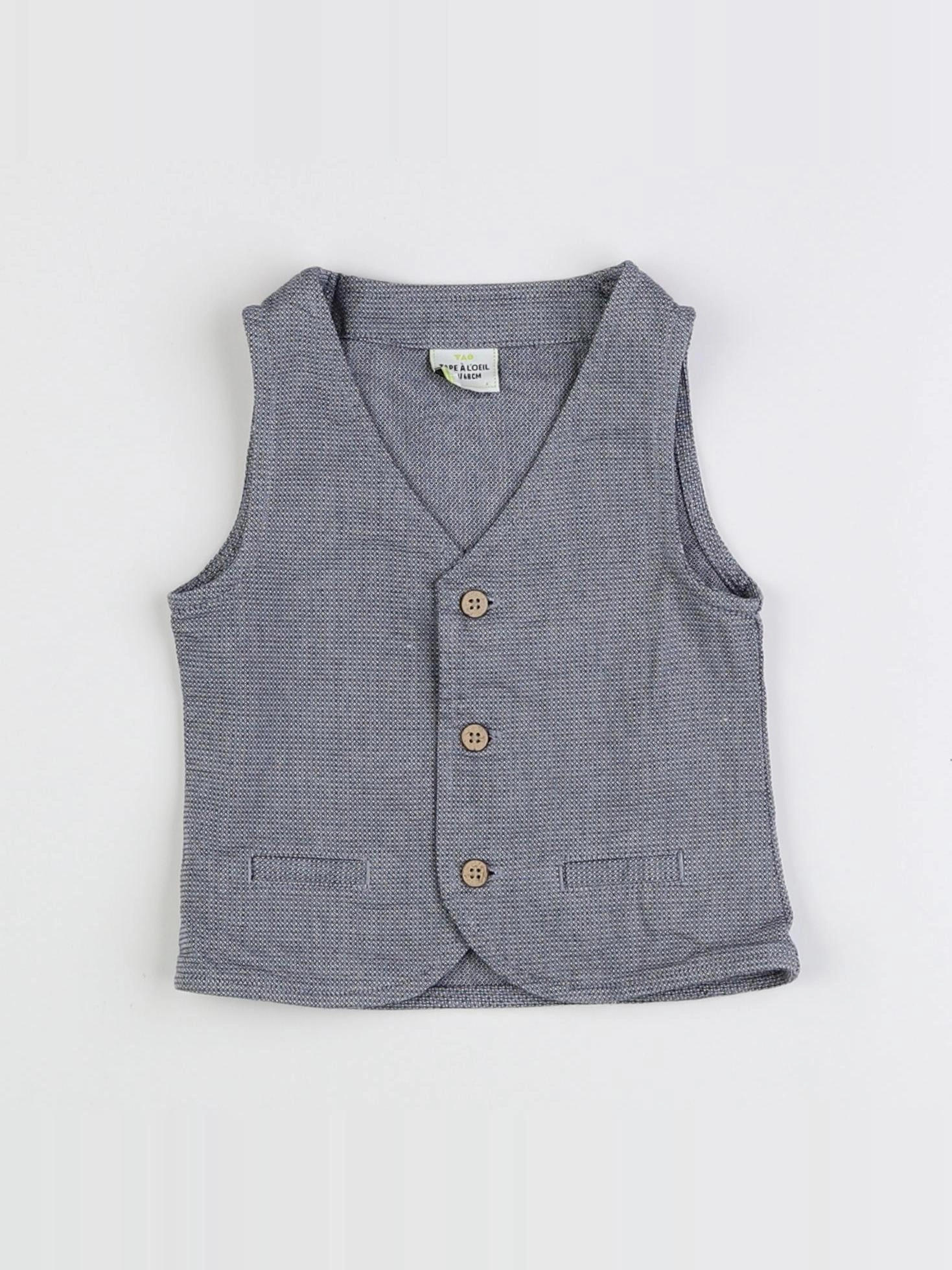 Tape à l'oeil - gilet gris - 6 mois