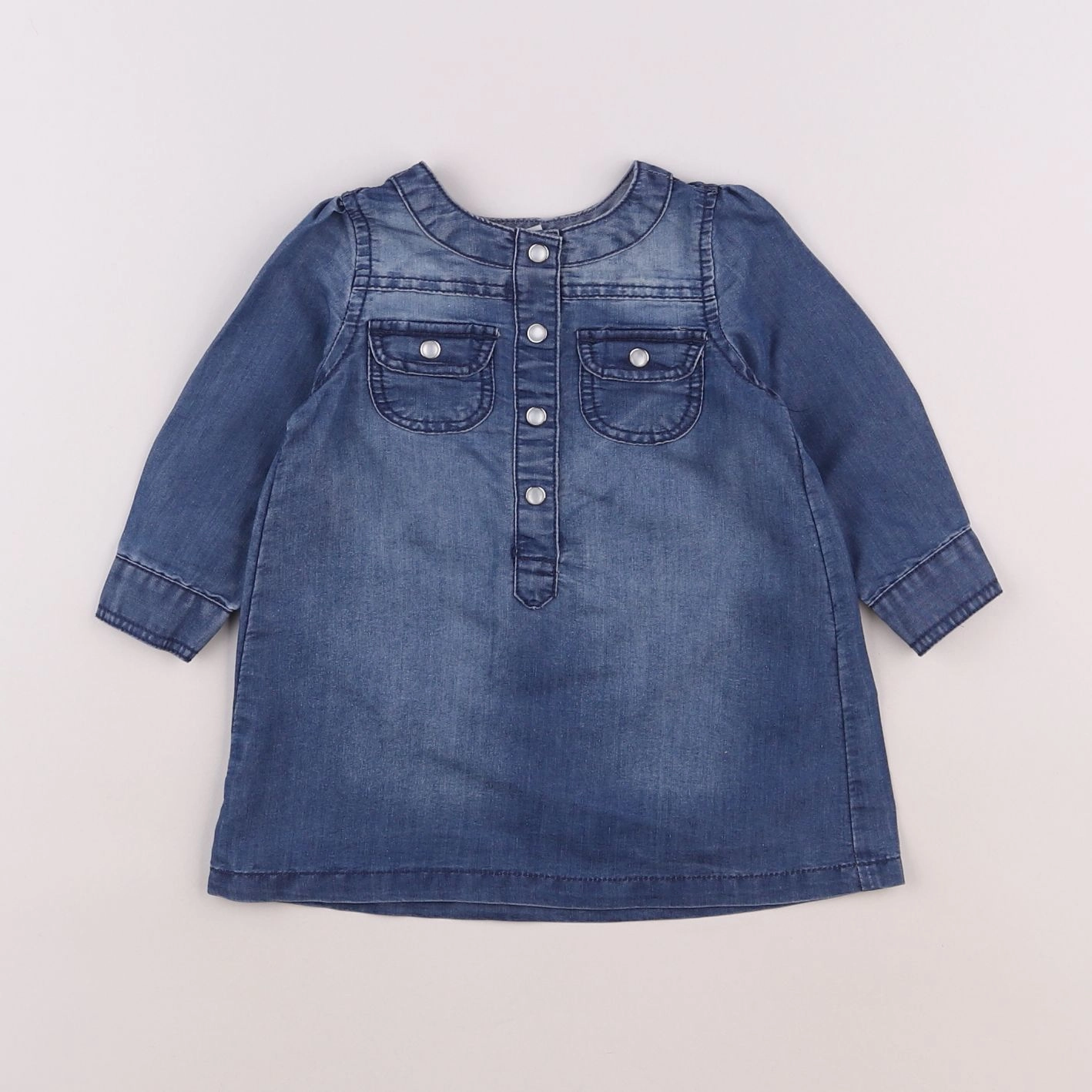 H&M - robe bleu - 3/6 mois