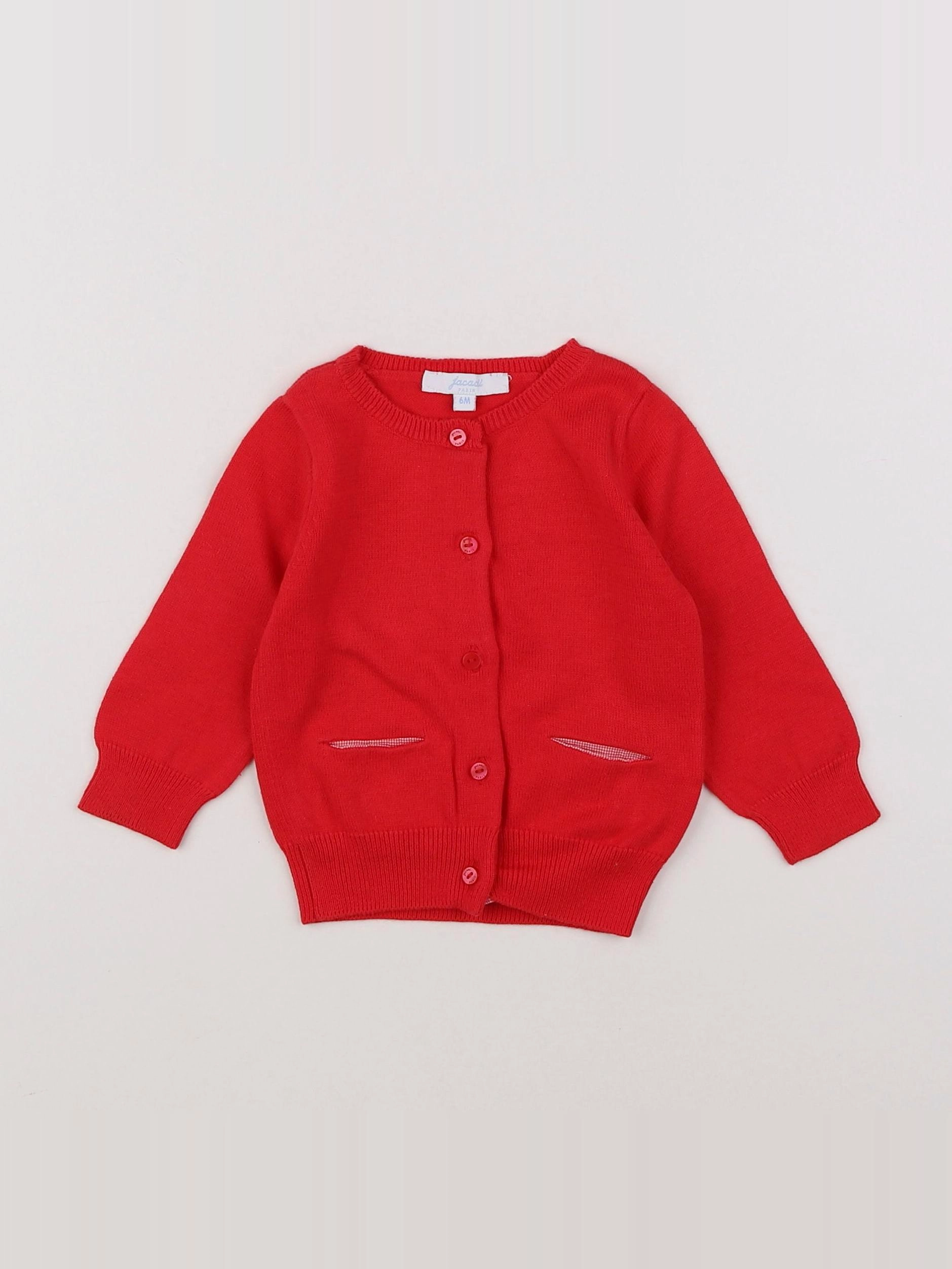 Jacadi - gilet rouge - 6 mois