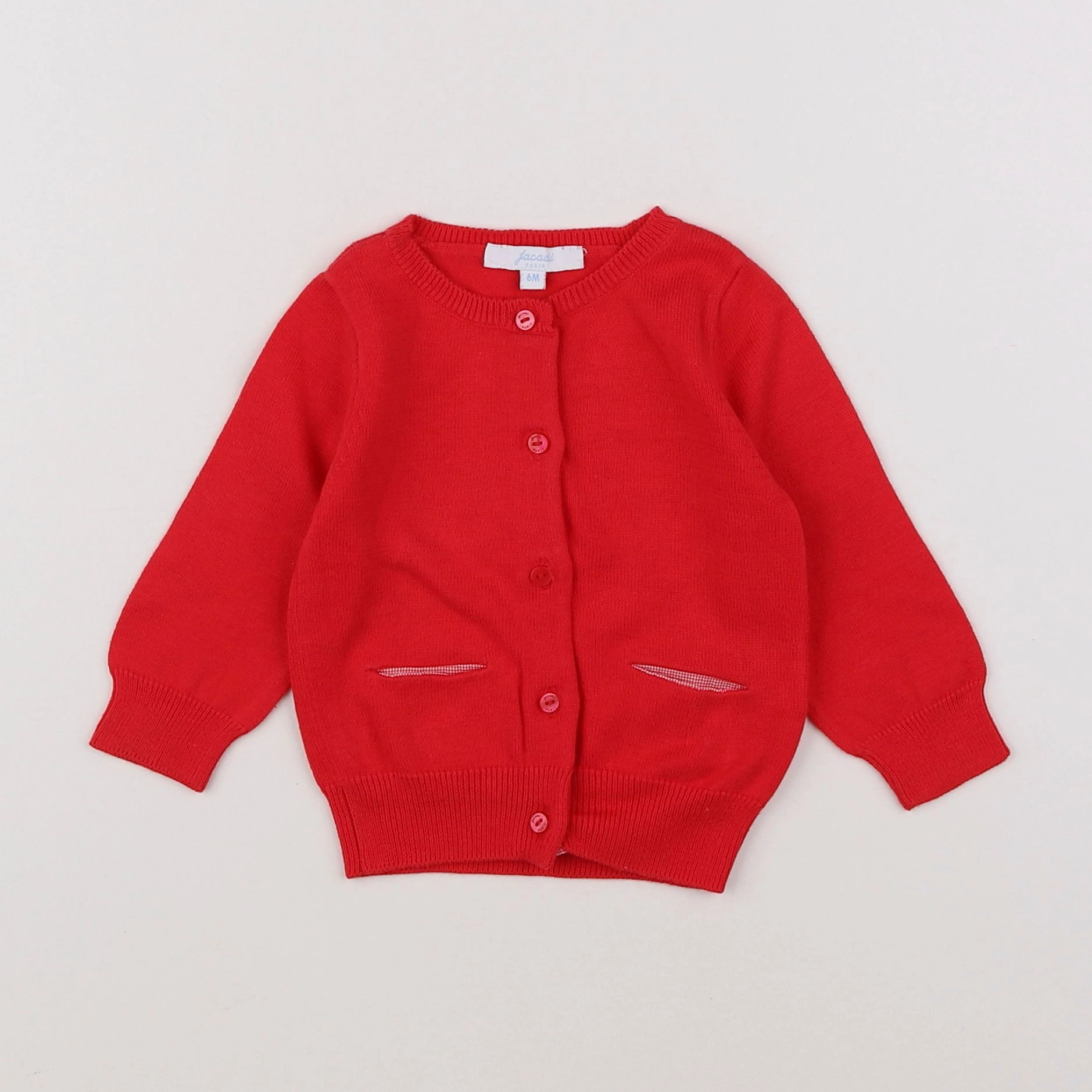 Jacadi - gilet rouge - 6 mois